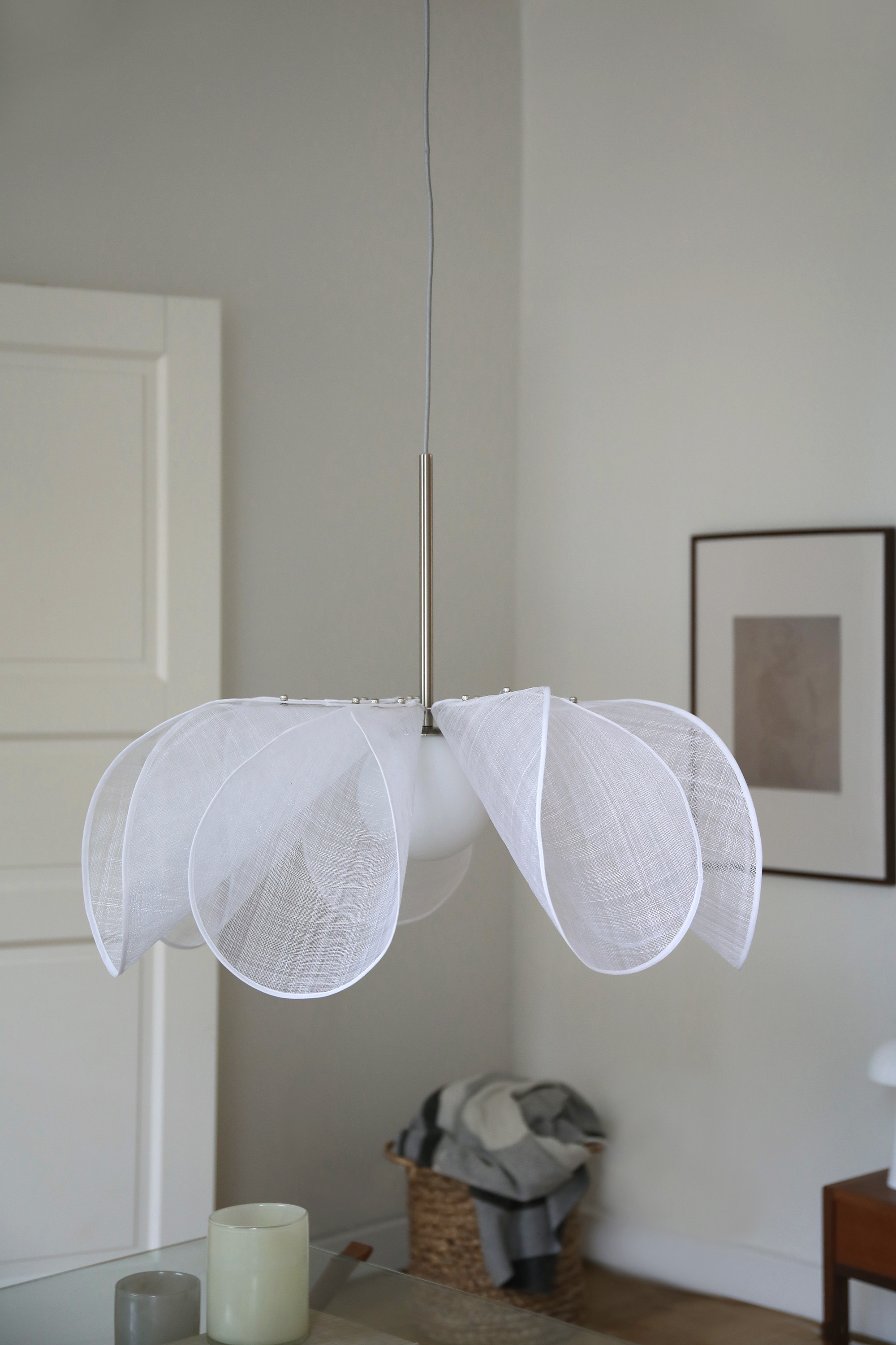 Markslöjd Styrka lampa wisząca 1x40 W biała-nikiel 108818