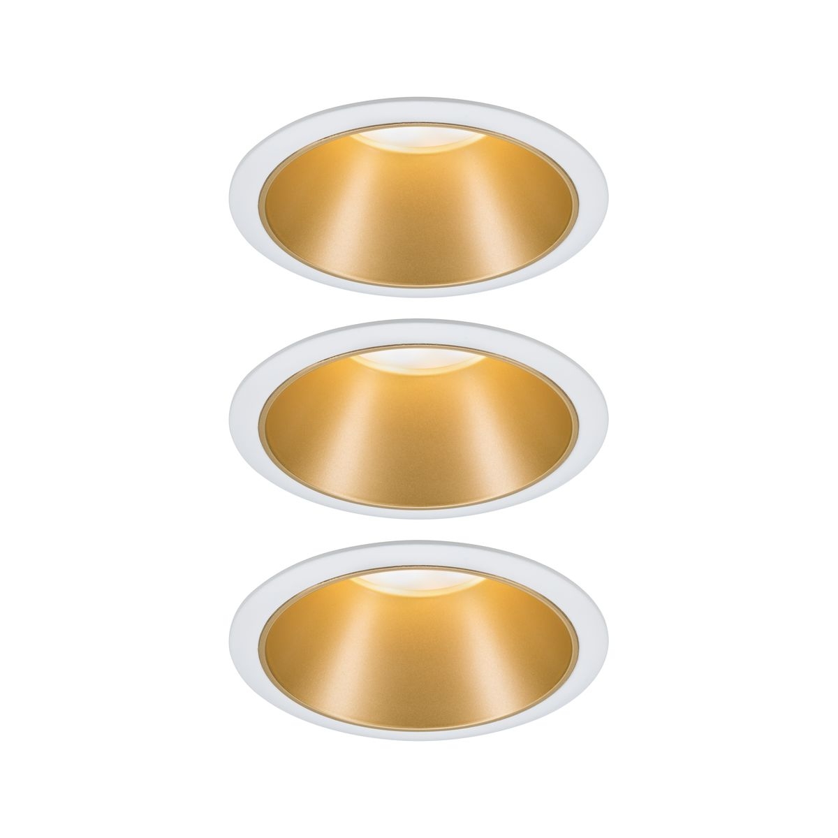 Paulmann Cole Coin lampa do zabudowy 3x6,5 W biała-złota 93406 - Wysyłka w 24h