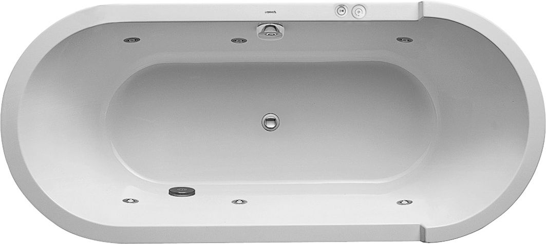 Duravit Starck wanna wolnostojąca 180x80 cm z hydromasażem Jet System biała 760010000JS1000