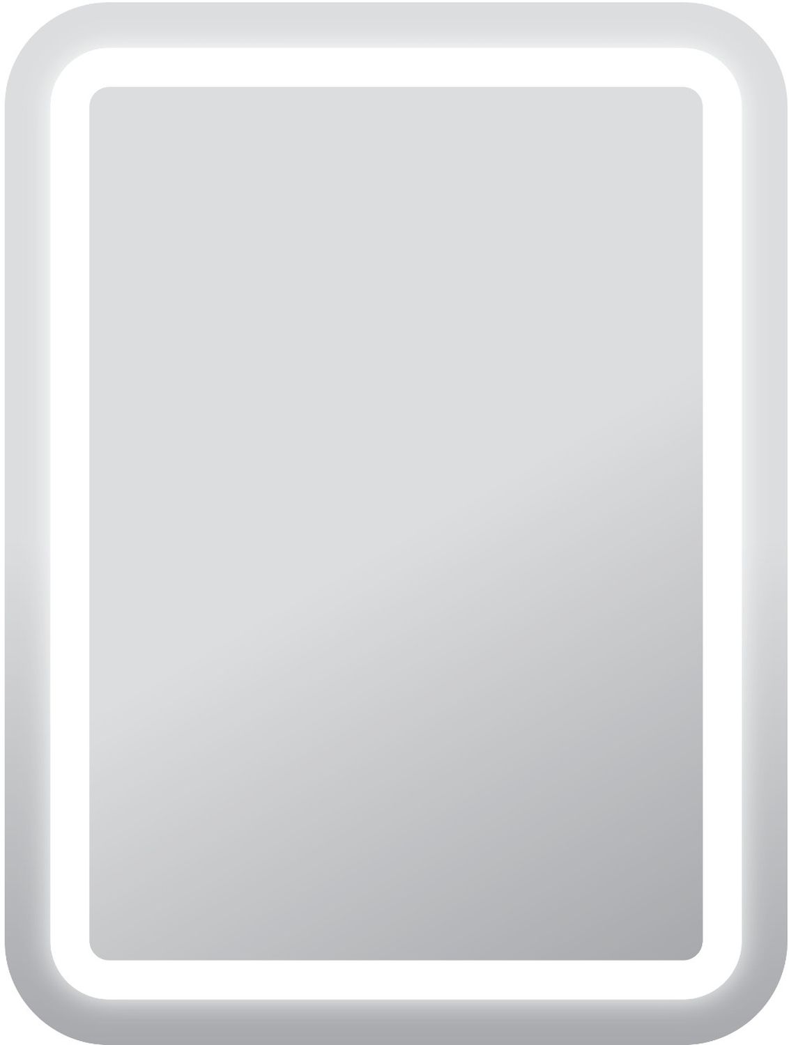 Dubiel Vitrum Perfekt lustro prostokątne 80x60 cm z oświetleniem