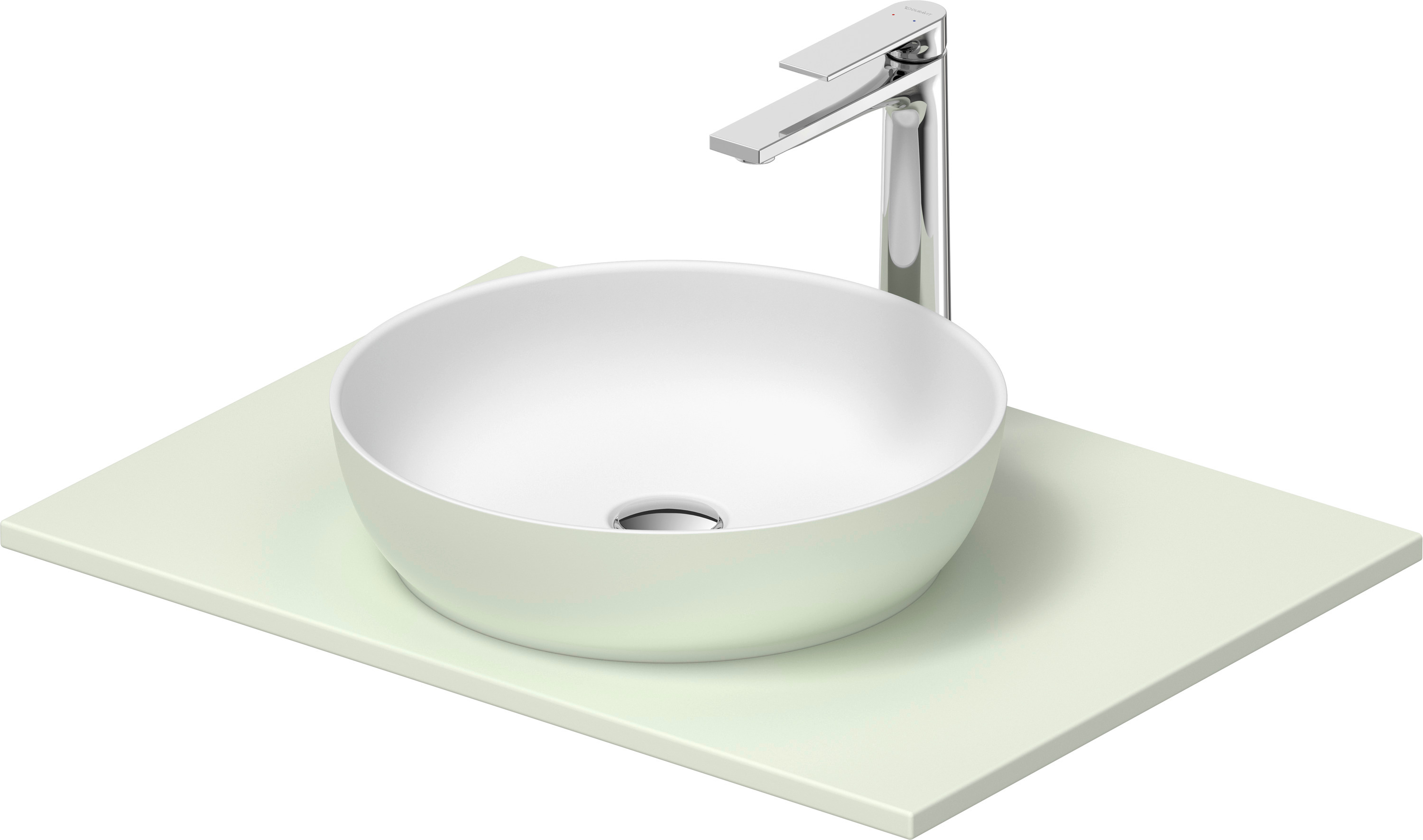 Duravit Sivida umywalka z konsolą 68 cm zieloną 268012FH00