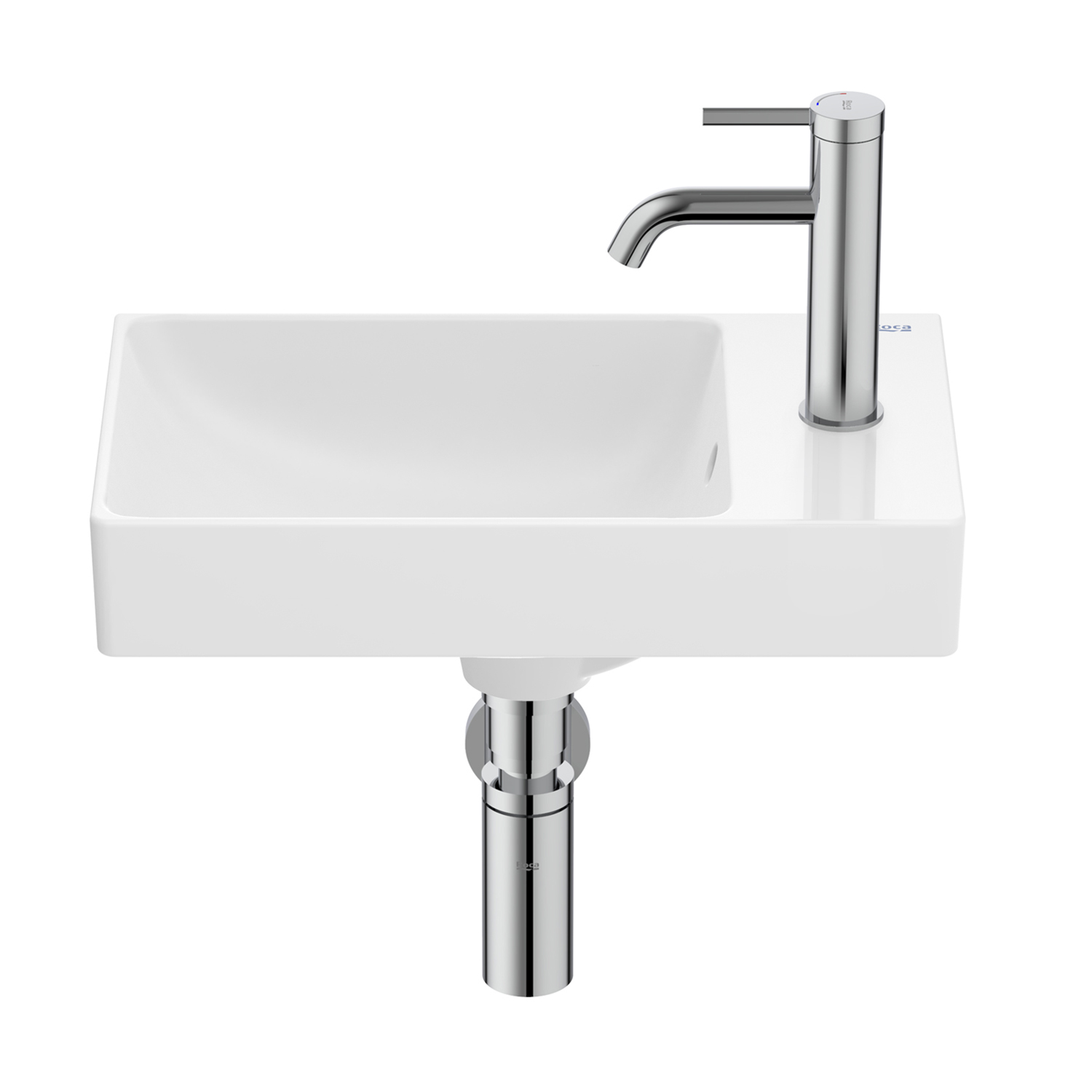 Roca Ona umywalka 45x26 cm prostokątna ścienna biała A327681000 - Wysyłka w 24h