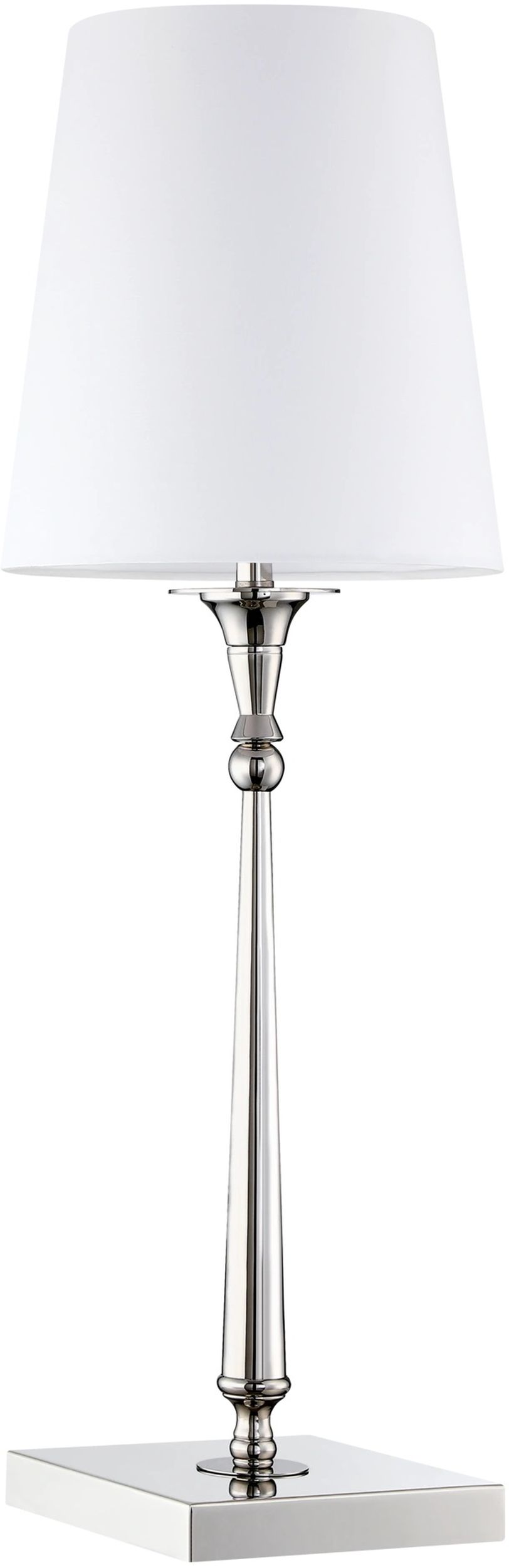 CosmoLight Austin lampa stołowa 1x40W biały/nikiel T01210NI-WH