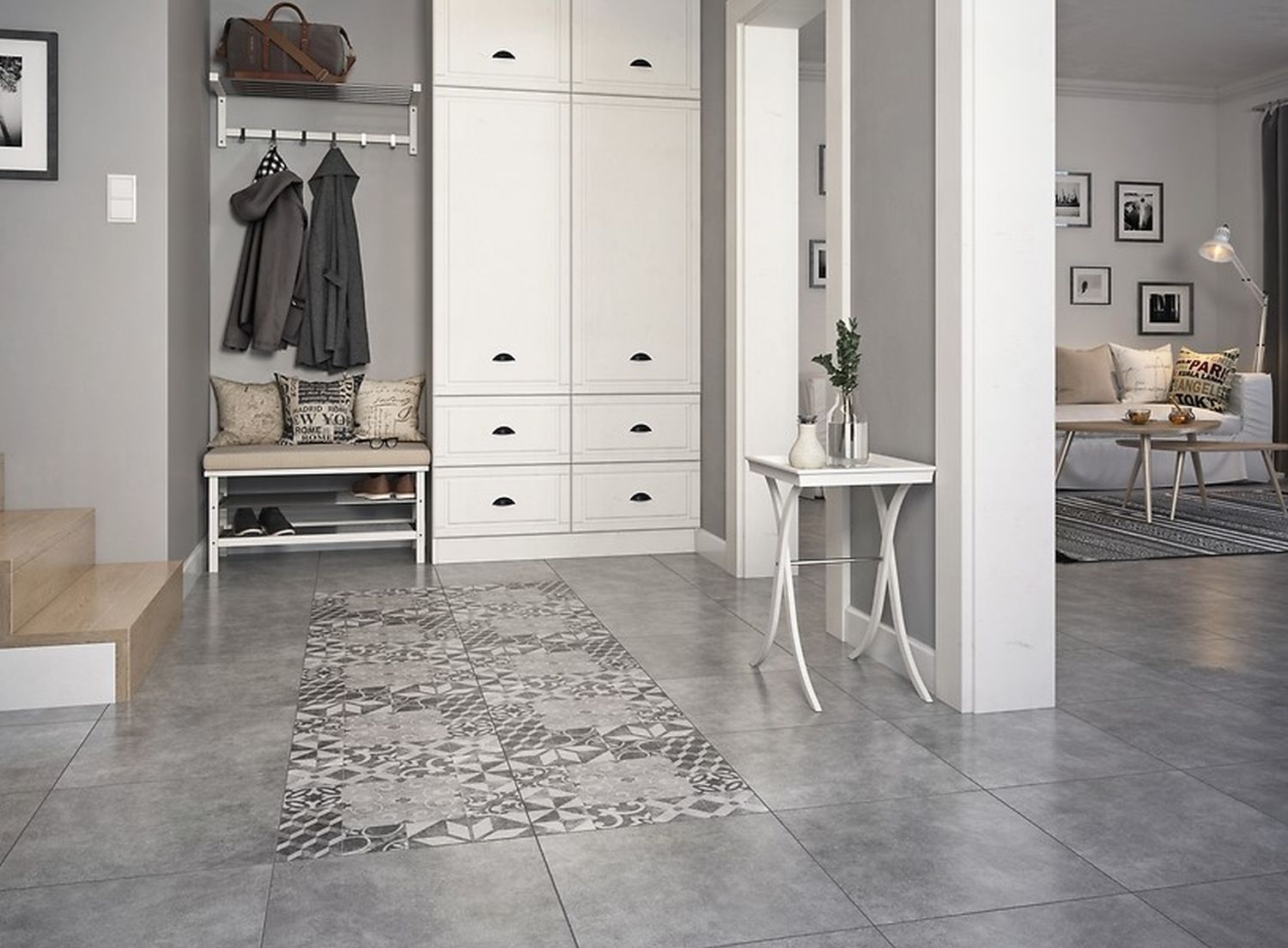 Cersanit Graff G416 grey płytka podłogowa 42x42 cm szary satyna