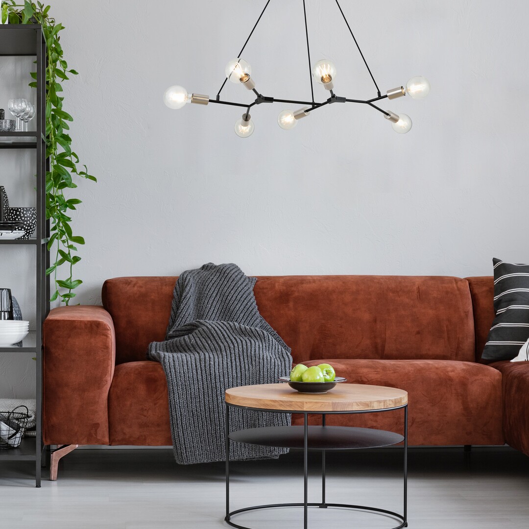 Rabalux Branwen lampa wisząca 7x25W czarny mat/chrom 72027 - Wysyłka w 24h