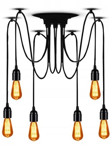 TooLight Spider lampa wisząca 6x60 W czarna OSW-00017 - Wysyłka w 24h