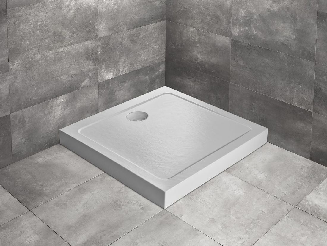 Radaway Doros C Compact brodzik kwadratowy 90 cm stone biały SDRC9090-05-04S