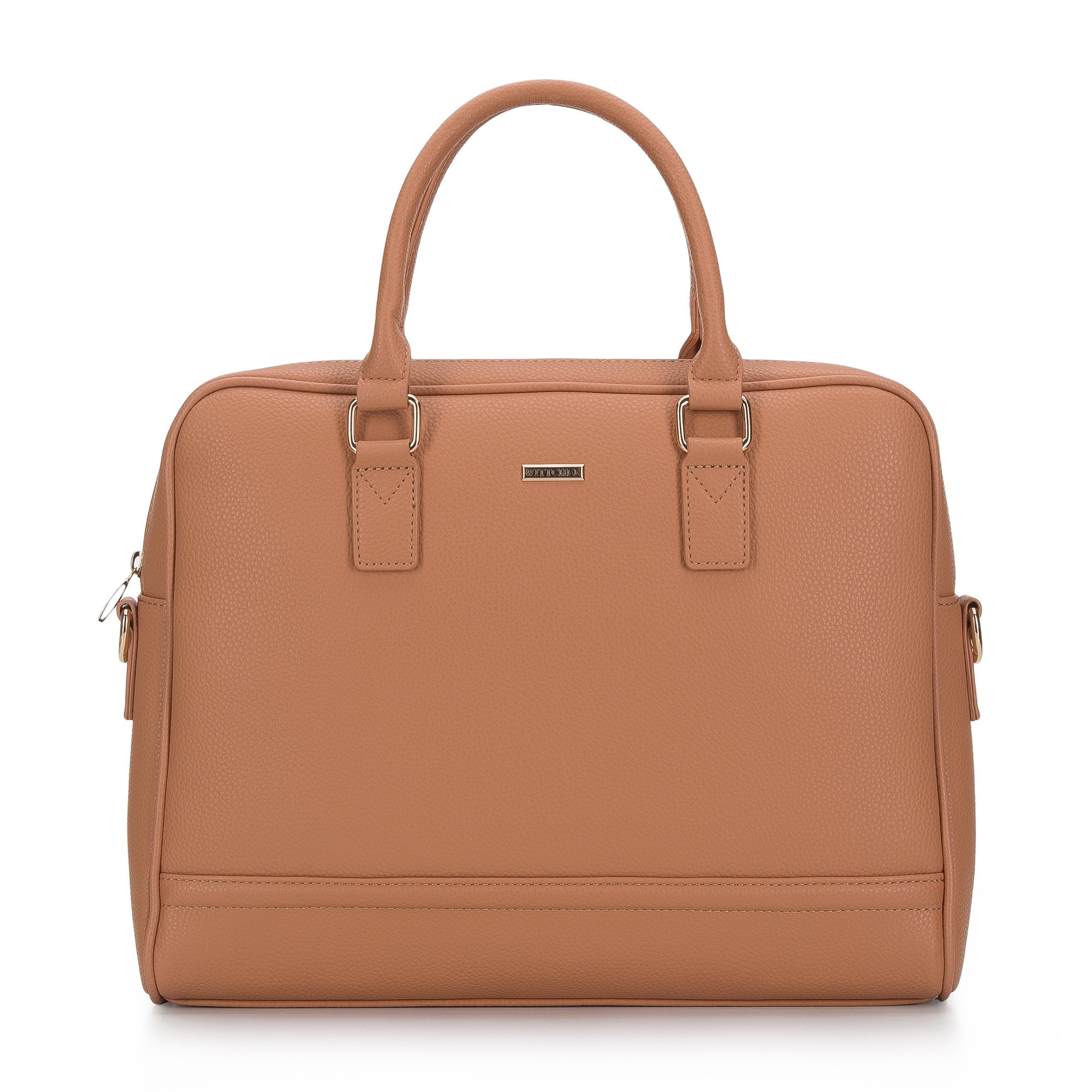 Damska torba na laptopa 11”/12” z ekoskóry klasyczna łososiowa