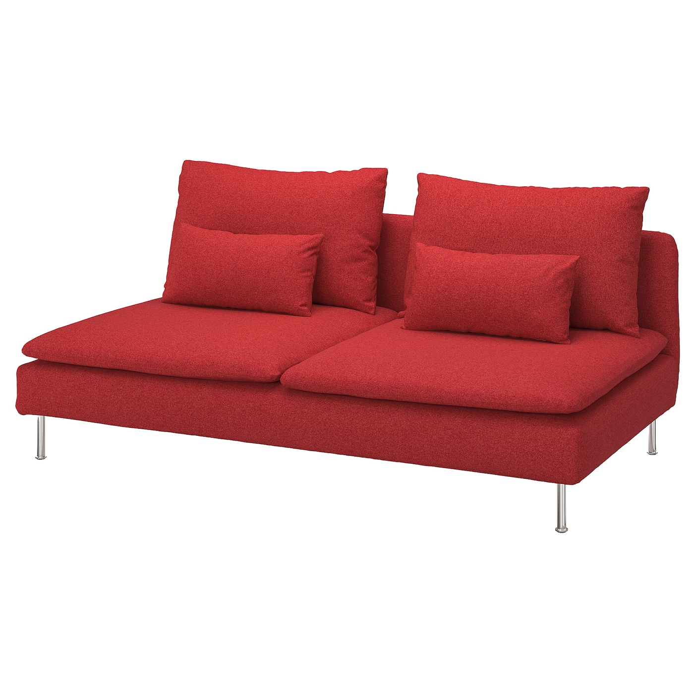 IKEA SÖDERHAMN sekcja 3-osobowa, Tonerud czerwony, Szerokość: 186 cm