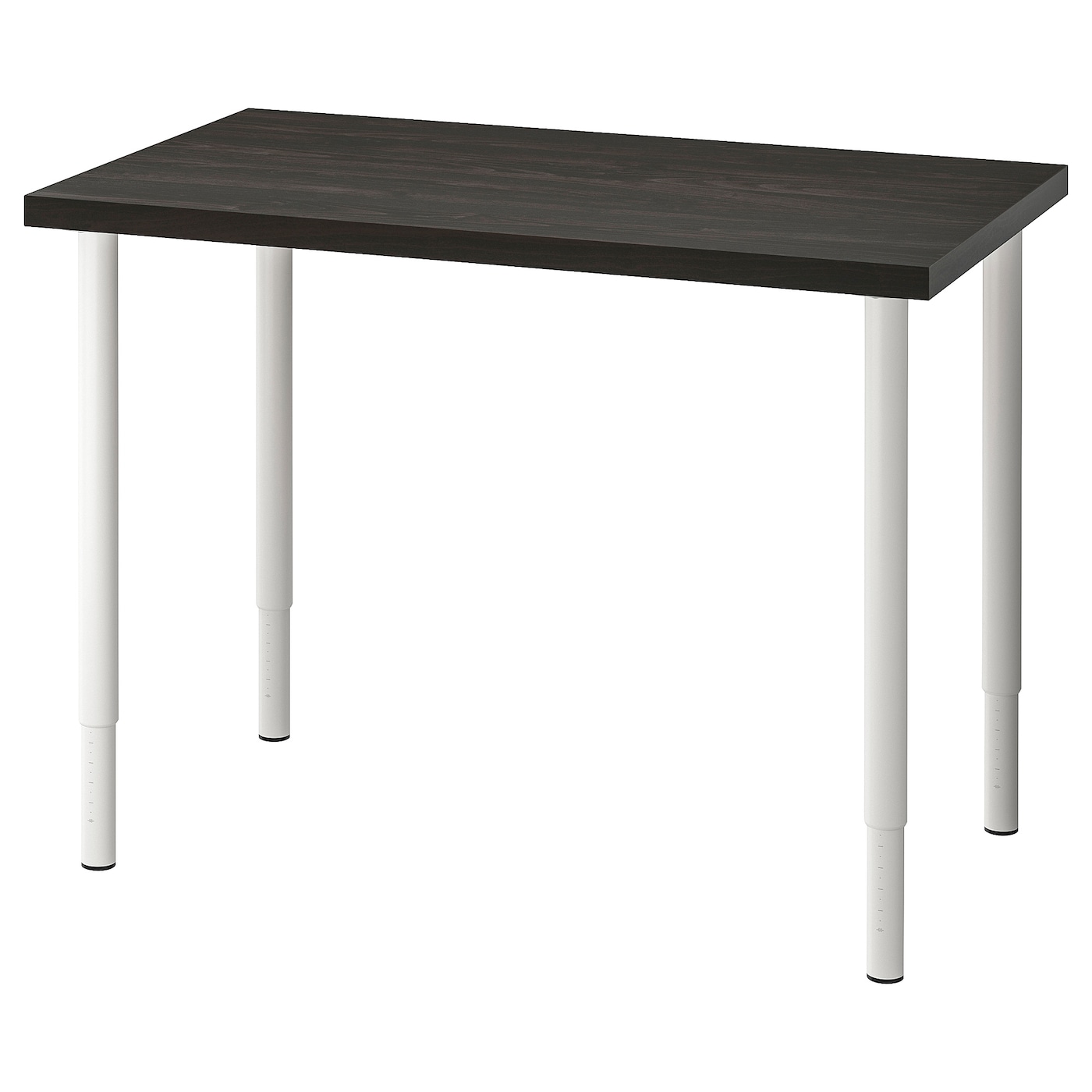 IKEA LINNMON / OLOV biurko, czarnybrąz/biały, 100x60 cm