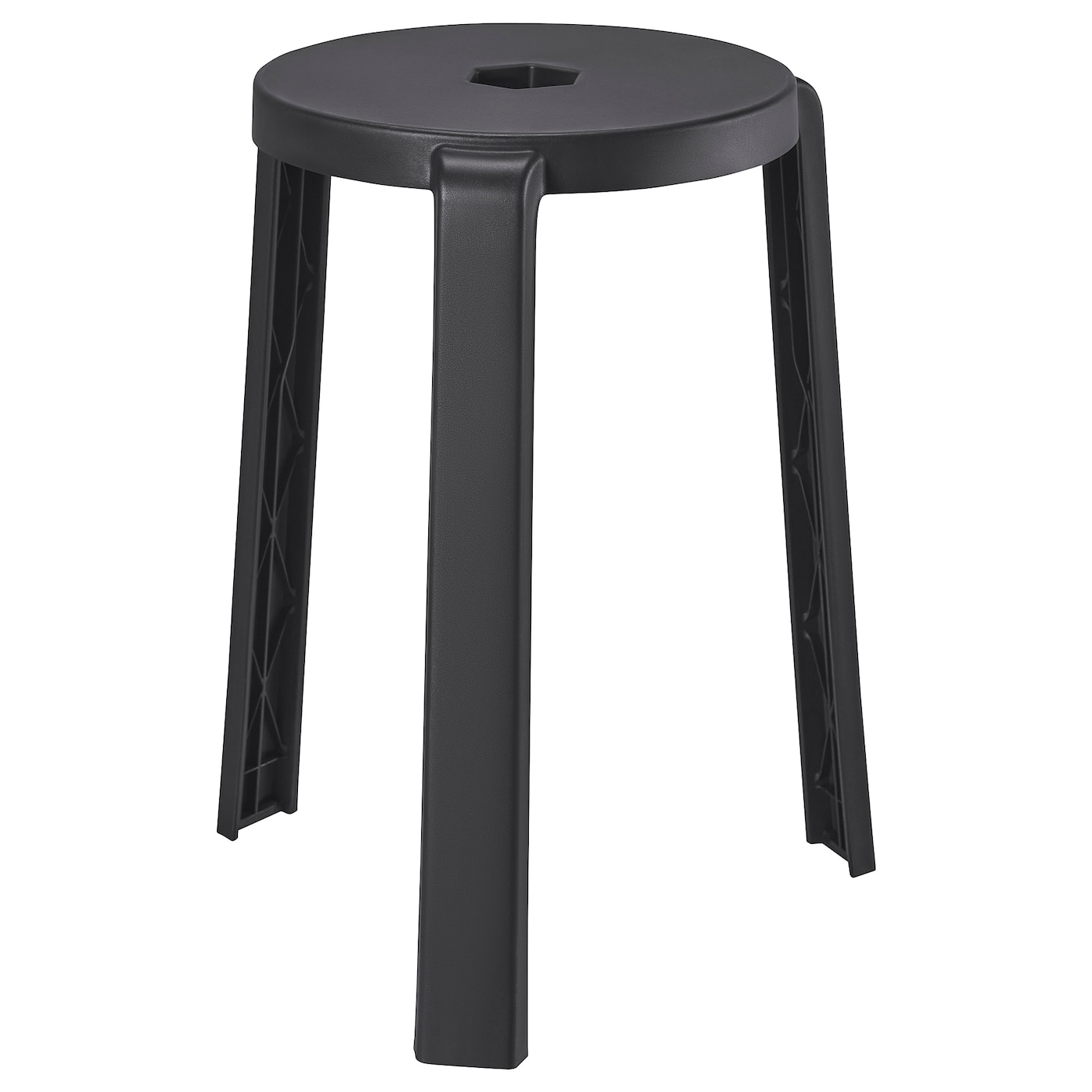 IKEA IBBARBO stołek, ciemnoszary, Wysokość: 45 cm
