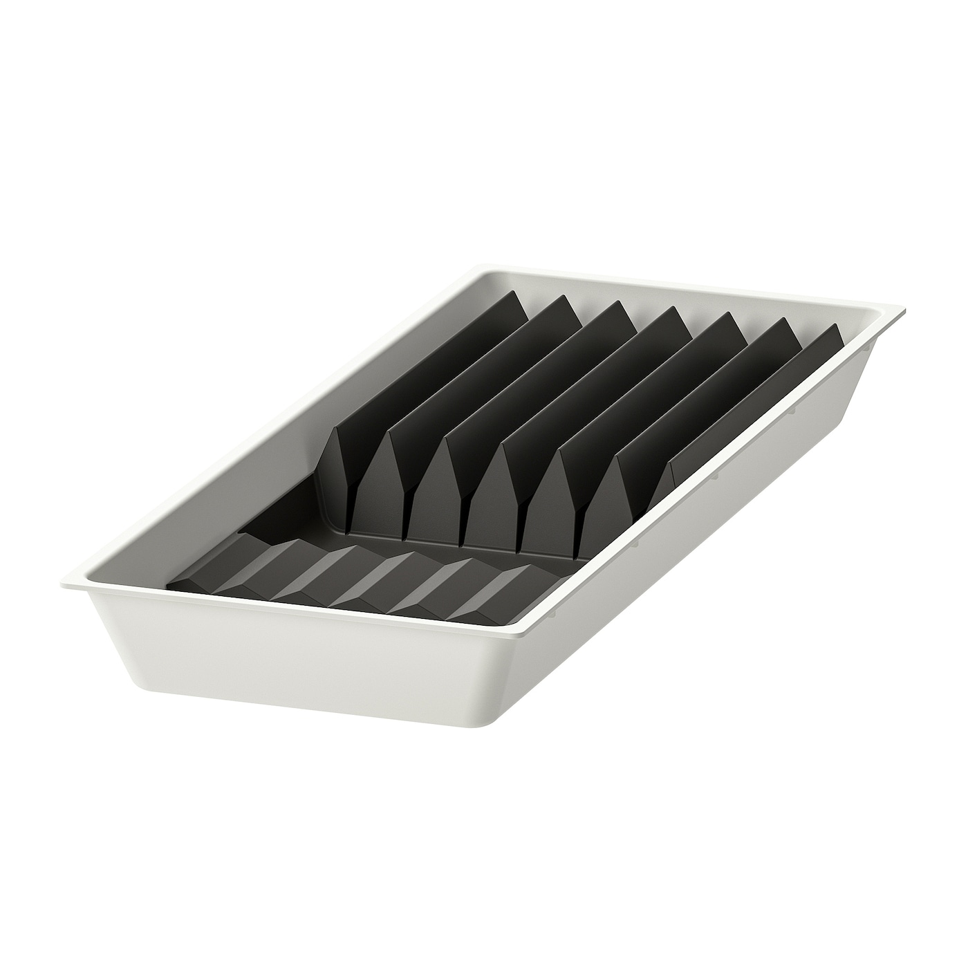 IKEA UPPDATERA taca z wkładem na noże, biały/antracyt, 20x50 cm