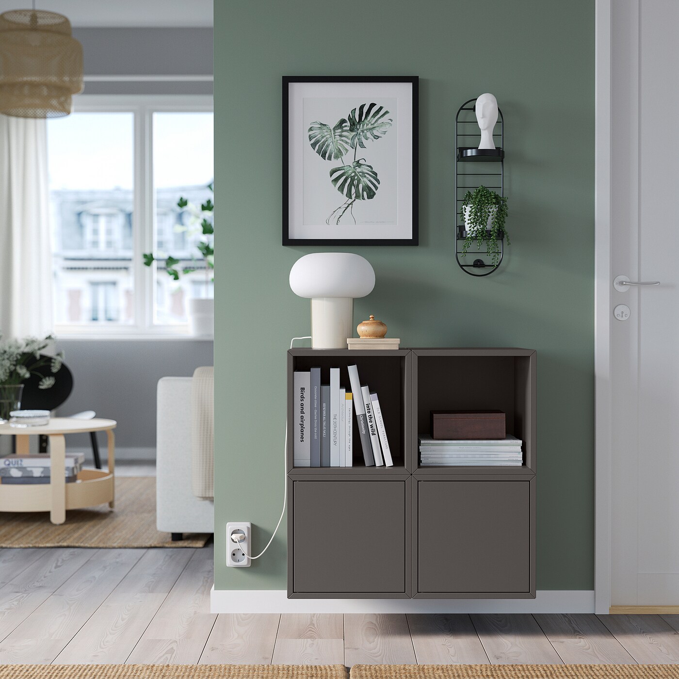 IKEA SKUGGRÖNA podpórka dla roślin, ścienna, czarny, 54 cm
