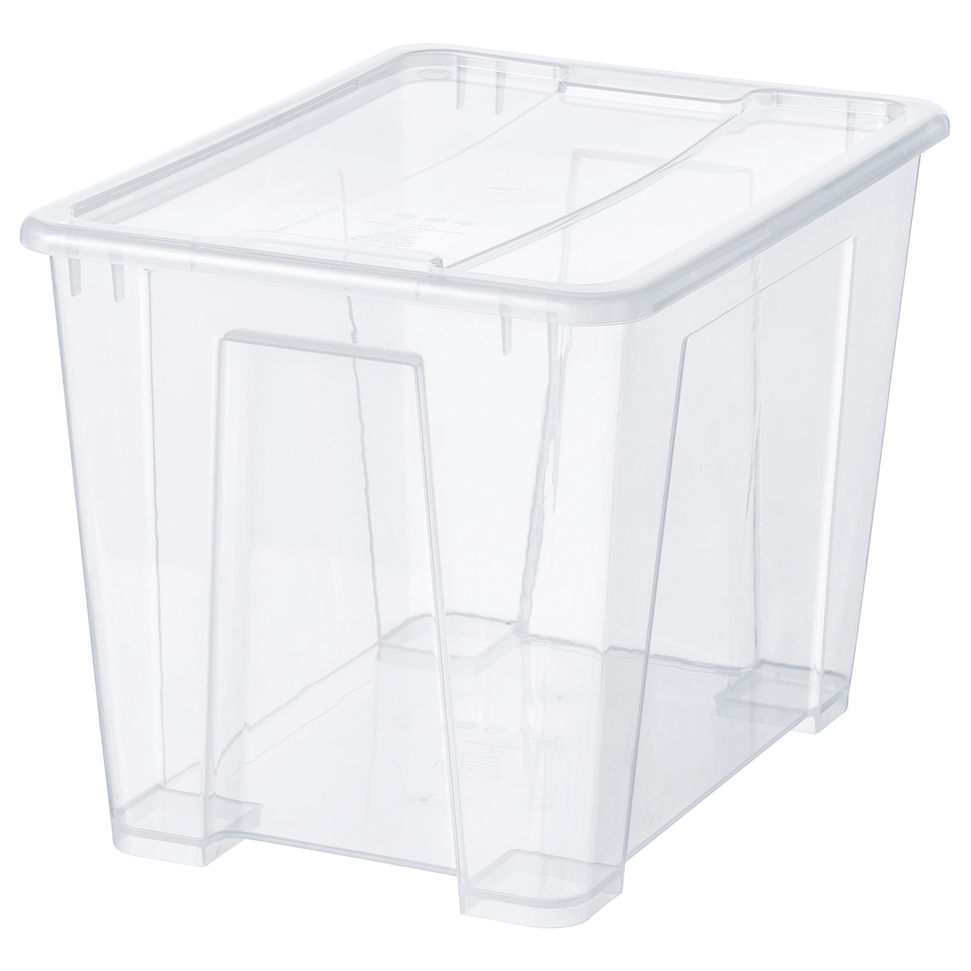 IKEA SAMLA pojemnik z pokrywką, przezroczysty, 39x28x28 cm/22 l