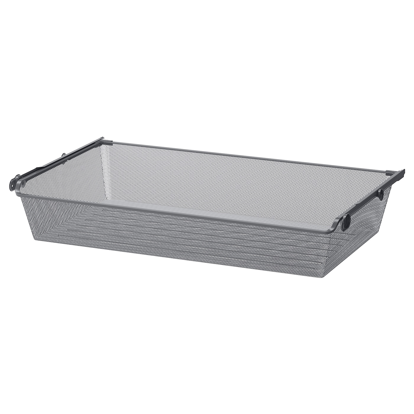 IKEA KOMPLEMENT kosz druciany z wysuwaną prowadnicą, ciemnoszary, 100x58 cm