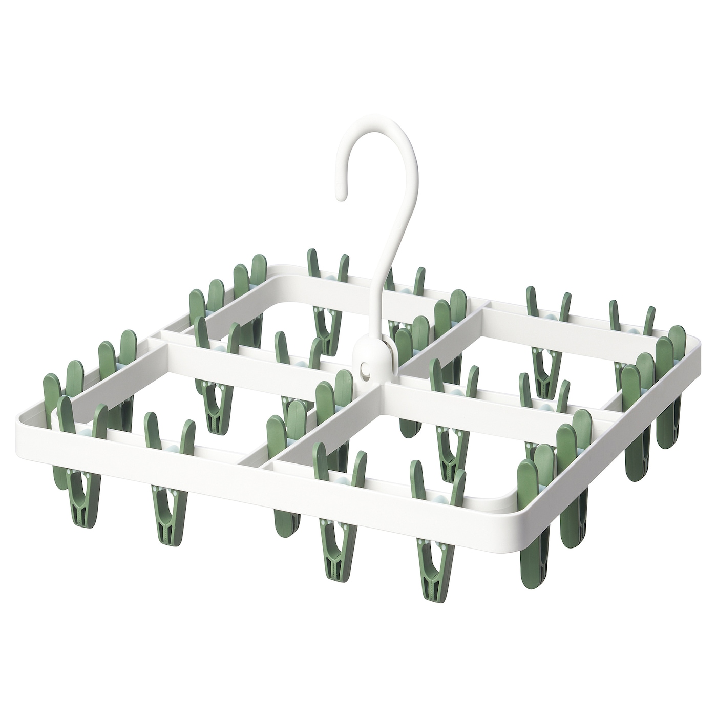 IKEA SLIBB suszarka wisząca 24 klamerki, zielony