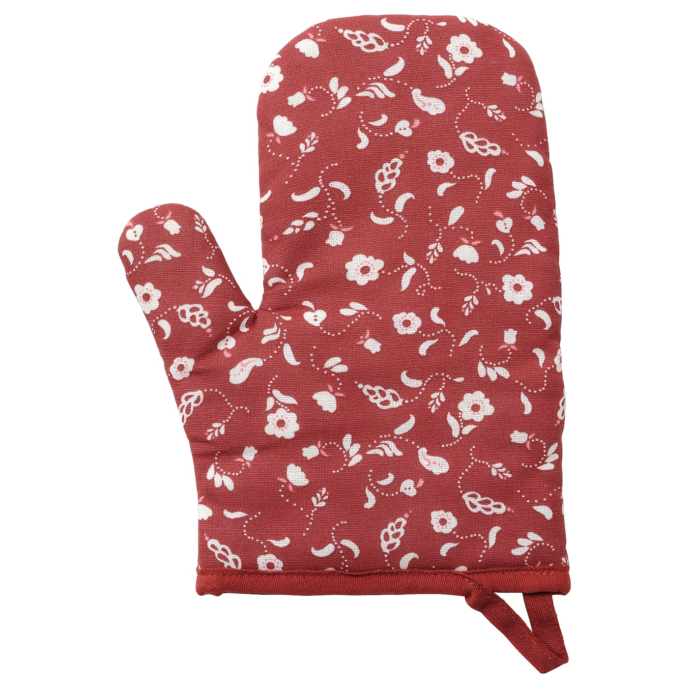 IKEA INAMARIA rękawica kuchenna, wzór/czerwony, Długość: 26 cm