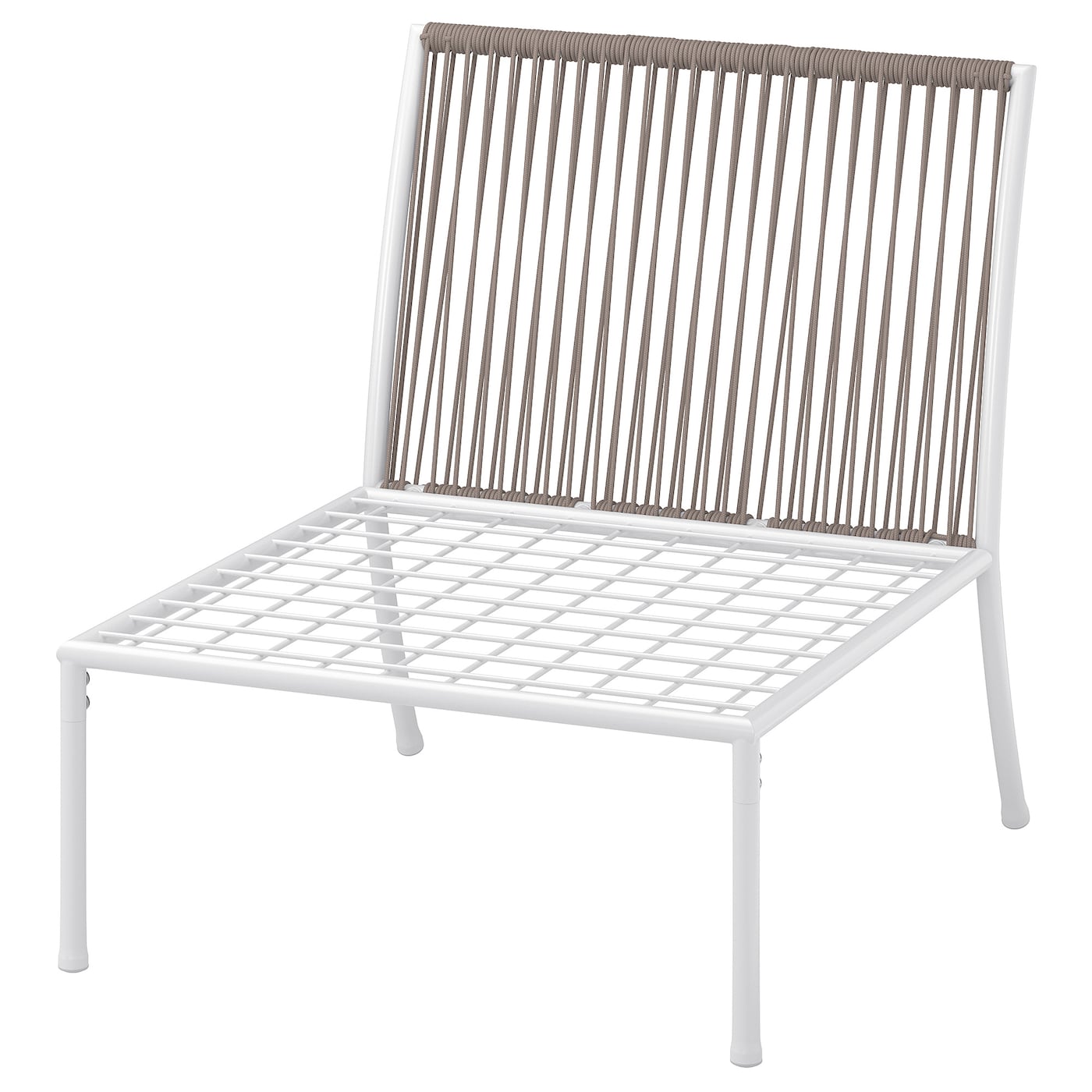 IKEA SEGERÖN sekcja 1-osobowa, ogrodowa, biały/beżowy, Głębokość: 76 cm