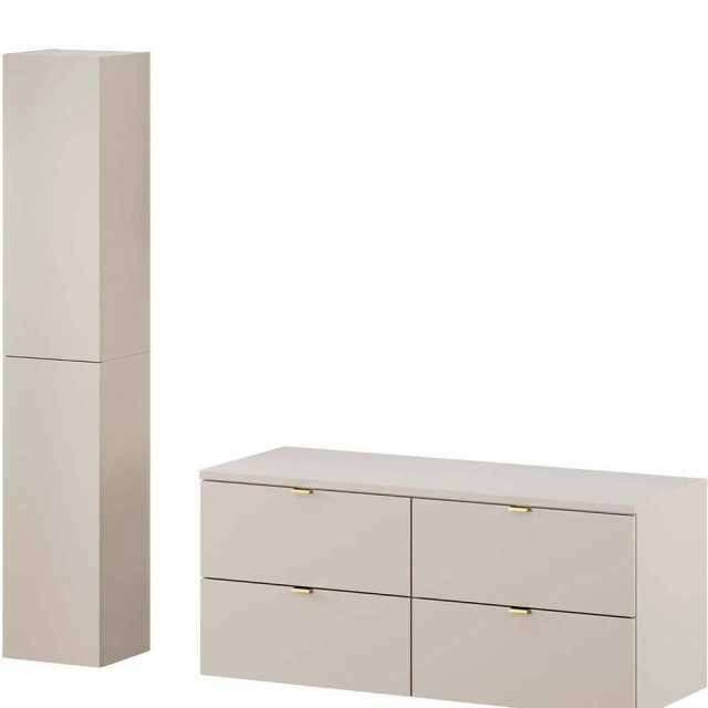 COMAD Zestaw mebli DALIA CASHMERE 2 szafki z blatem CASHMERE 120 cm,