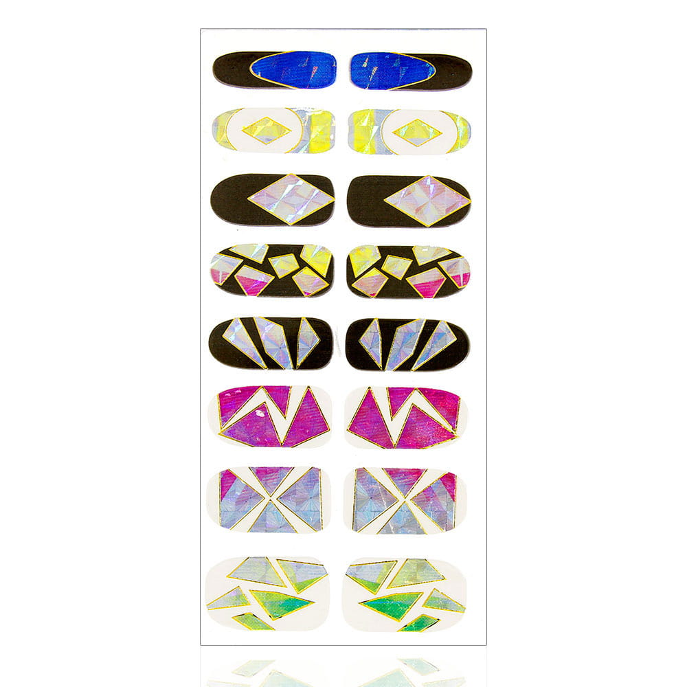 Naklejki nail patch minx kształty 16szt ls d016