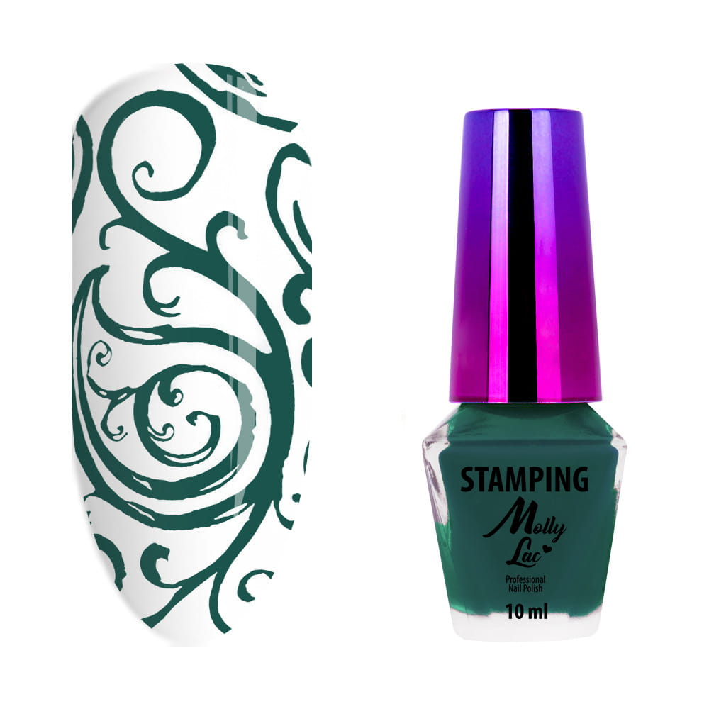 Lakier do stempli i stampingu MollyLac zielony 10ml Nr 8