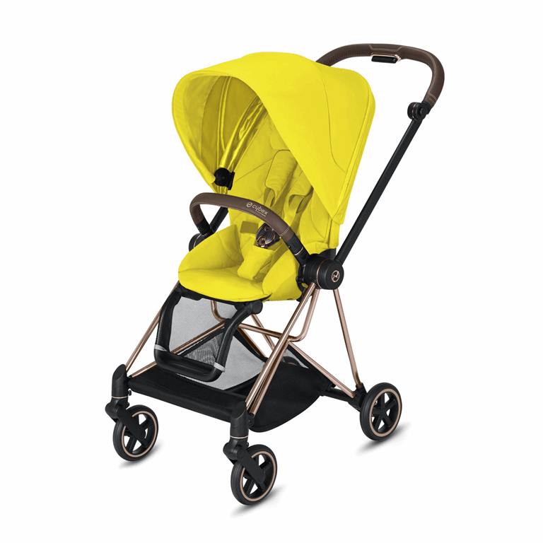 Cybex, Mios 2.0 - wózek spacerowy klasy Premium-Mustard Yellow-Chrome z czarną rączką