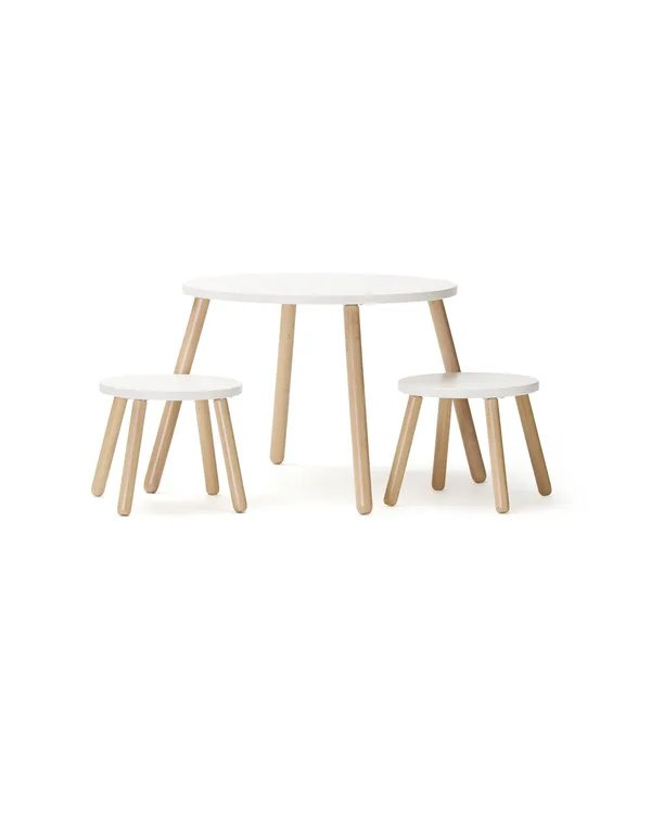 Kids Concept Kids base Zestaw mebli odpornych na zarysowanie -Biel