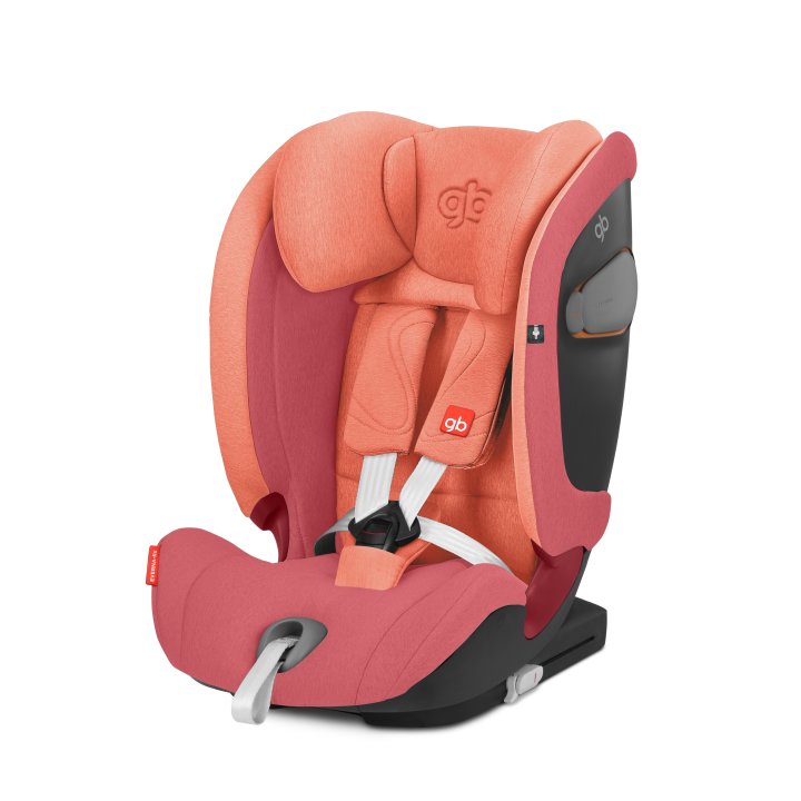 Gb, Everna-Fix - fotelik samochodowy 9 - 36 kg od ok. 9 miesięcy do 12 lat-Rose Red