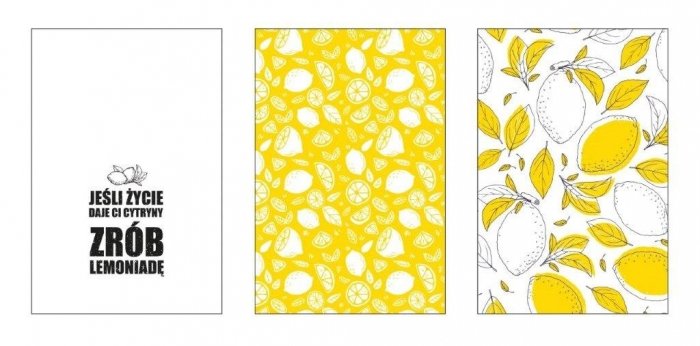 ŚCIERKA KPL. 3 SZT 40X60 KUKE 100% bawełna wz. 001 CYTRYNY