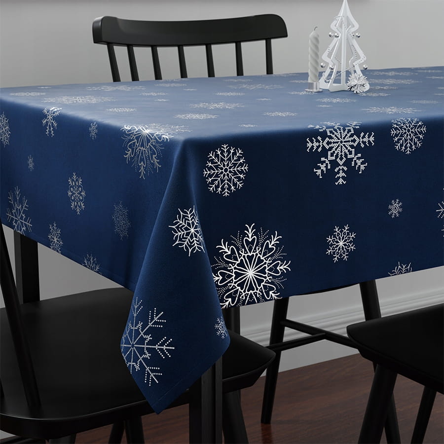 ŚNIEŻKI Obrus wodoodporny VELVET 140x180 - elegancka dekoracja stołu