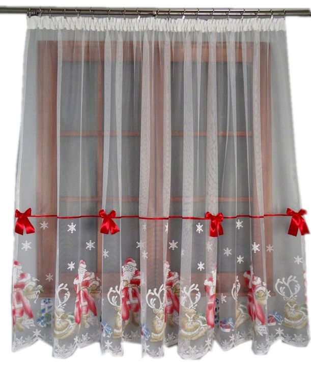 Firana świąteczna MIKOŁAJ wys. 120x300 - idealna dekoracja na Boże
