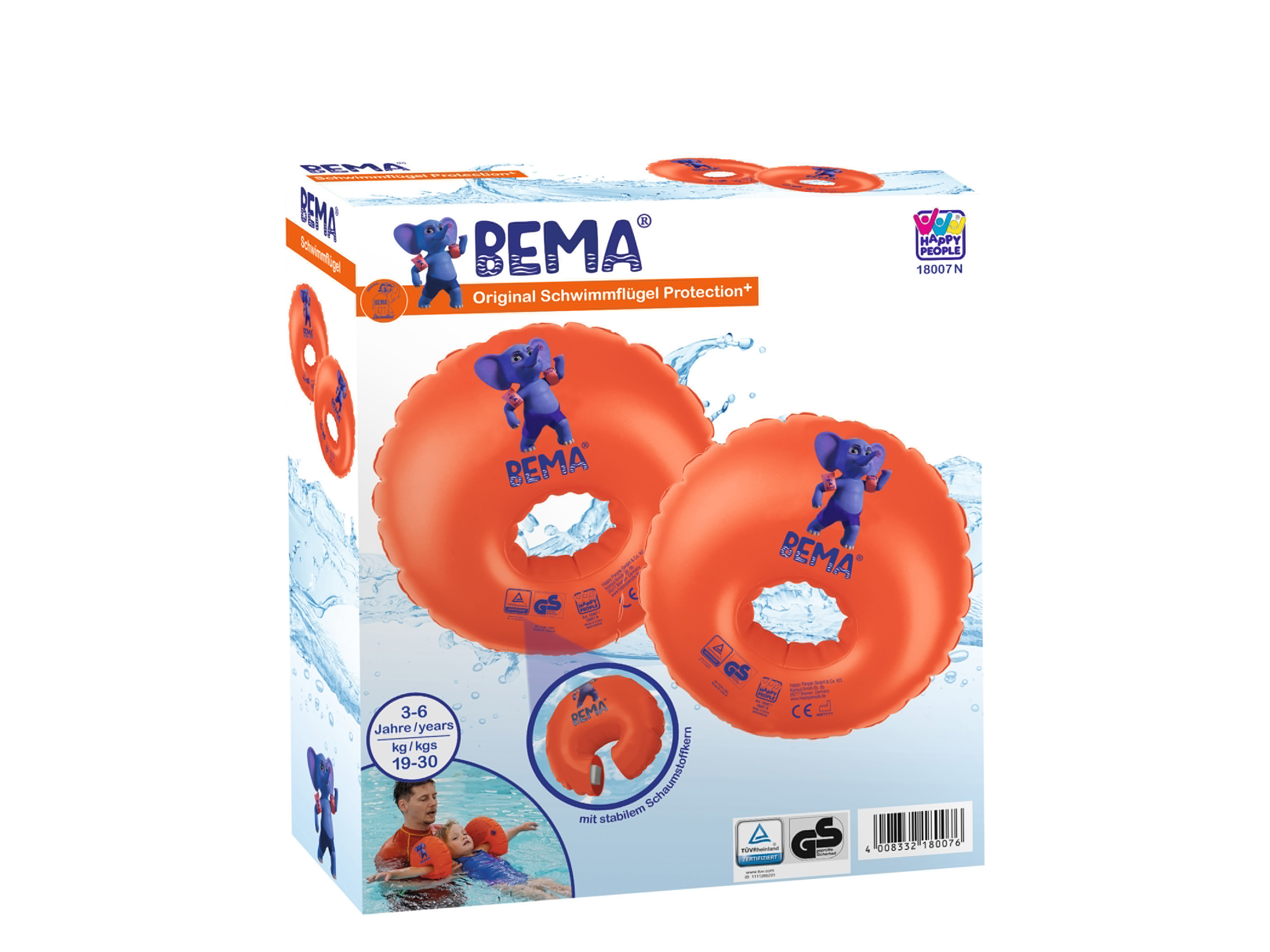 Bema Fotelik do pływania / Rękawki do pływania Dla dzieci o wadze do 19-30 kg, 25 x 29 cm