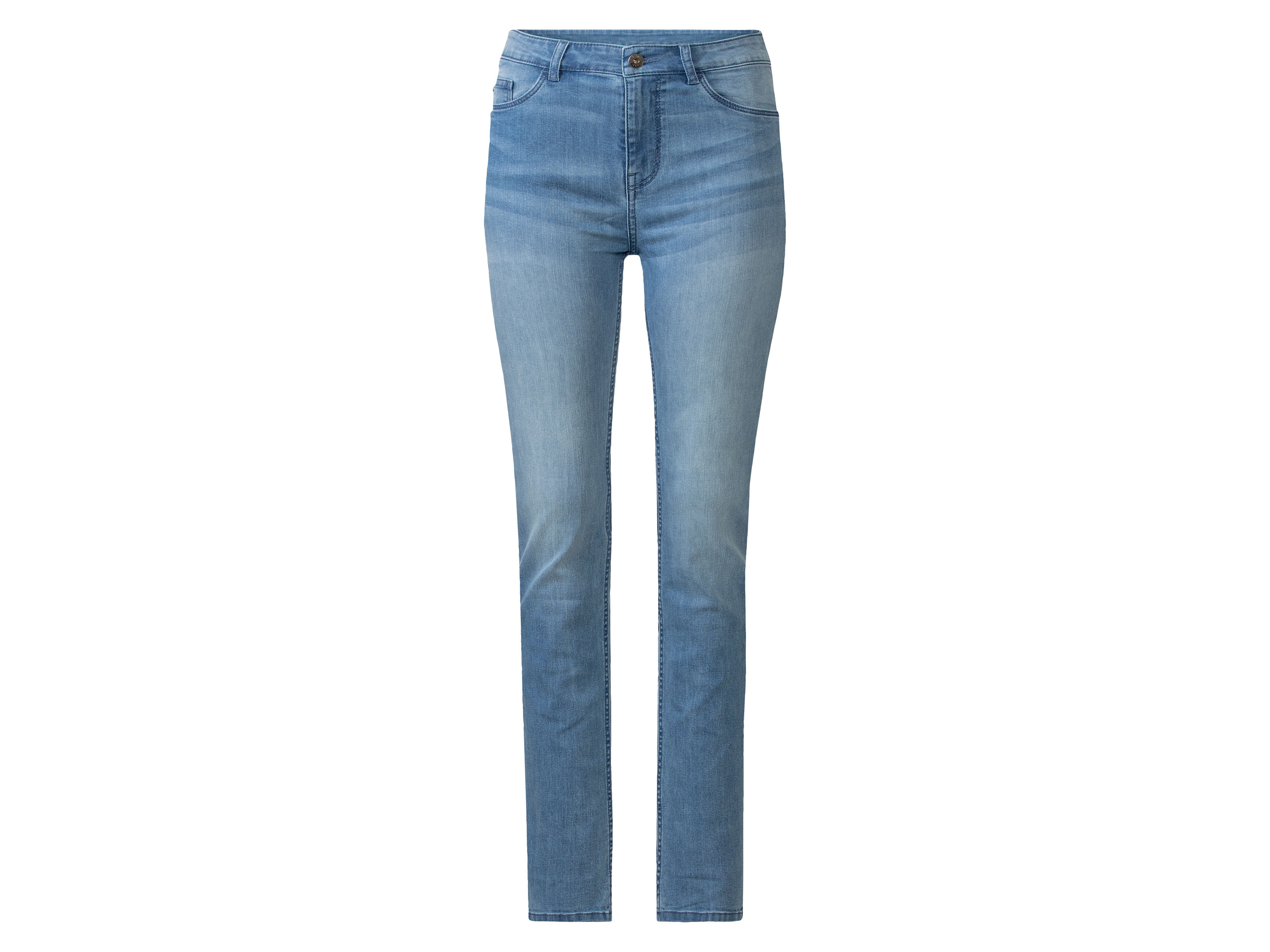 esmara Jeansy damskie z bawełną, Slim Fit Standardowa długość, Jasnoniebieski, 34