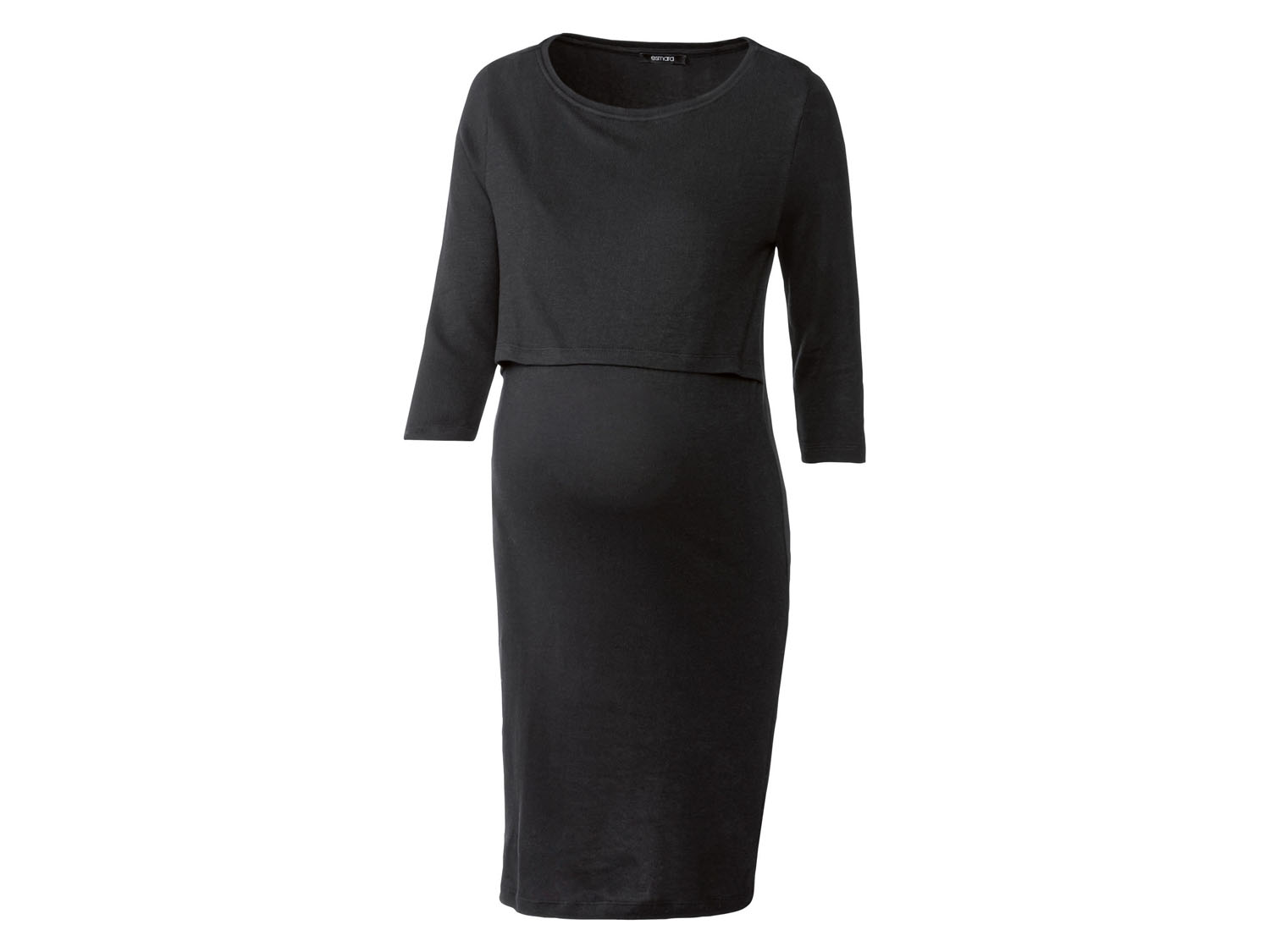 esmara Sukienka ciążowa z bawełną, z rękawem 3/4 XL 48/50, Czarny