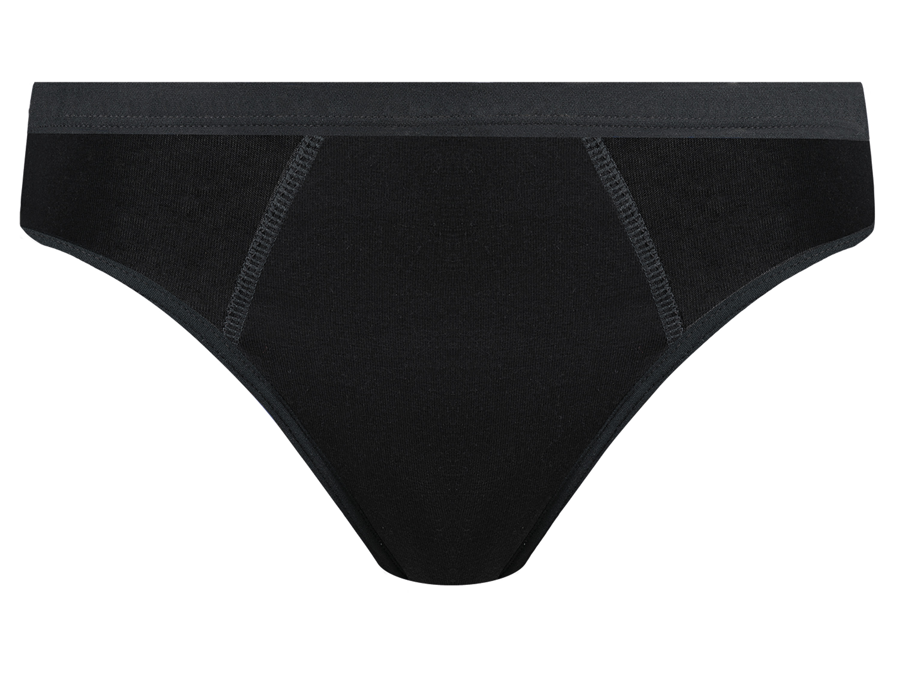 Majtki menstruacyjne damskie z bawełny organicznej, czarne 44/46
