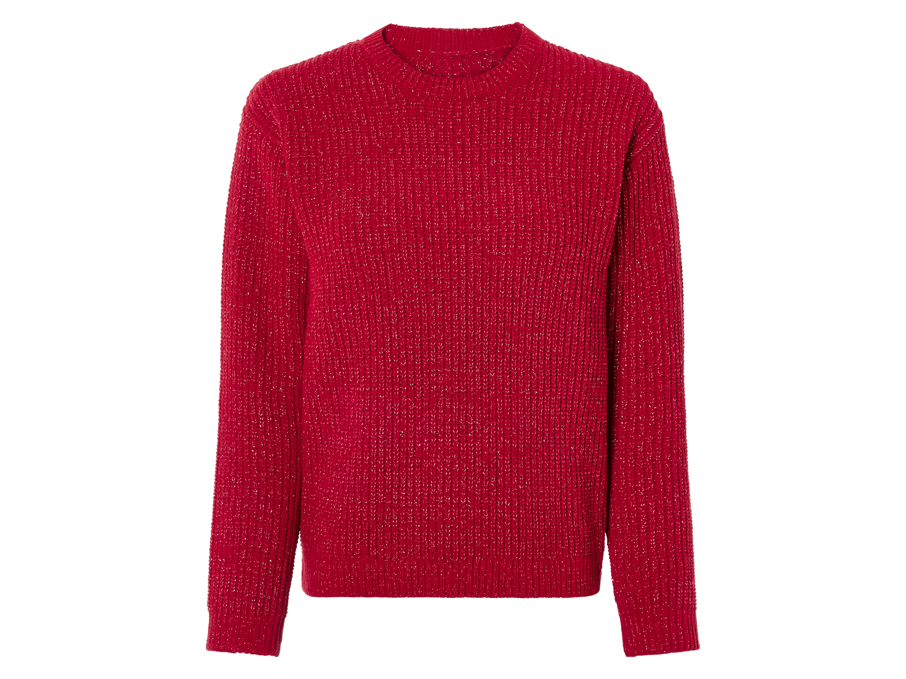 pepperts! Sweter dziewczęcy z błyszczącą nitką 158/164, Czerwony