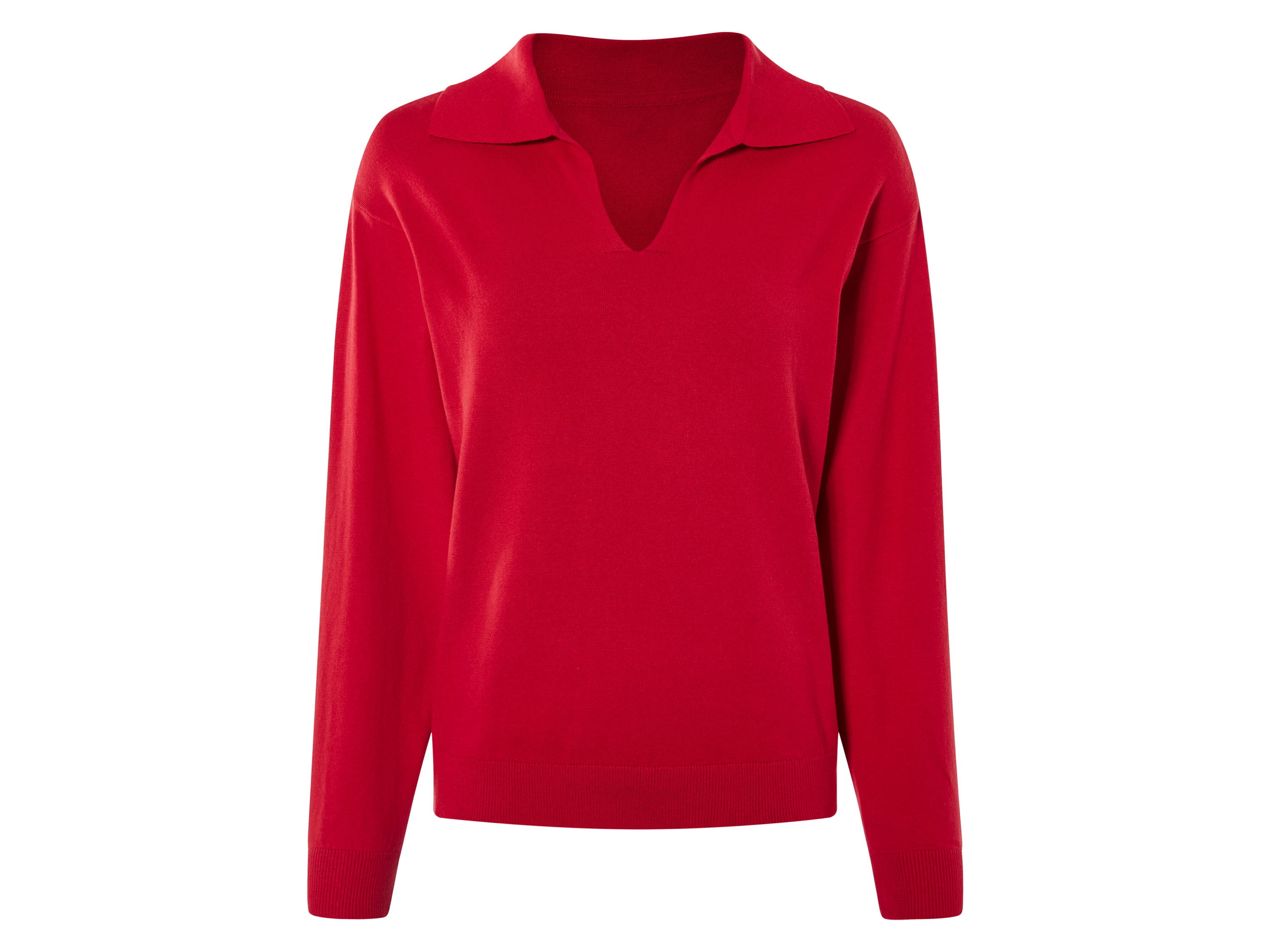 esmara Sweter dzianinowy z bawełną organiczną Czerwony, Xl48/50
