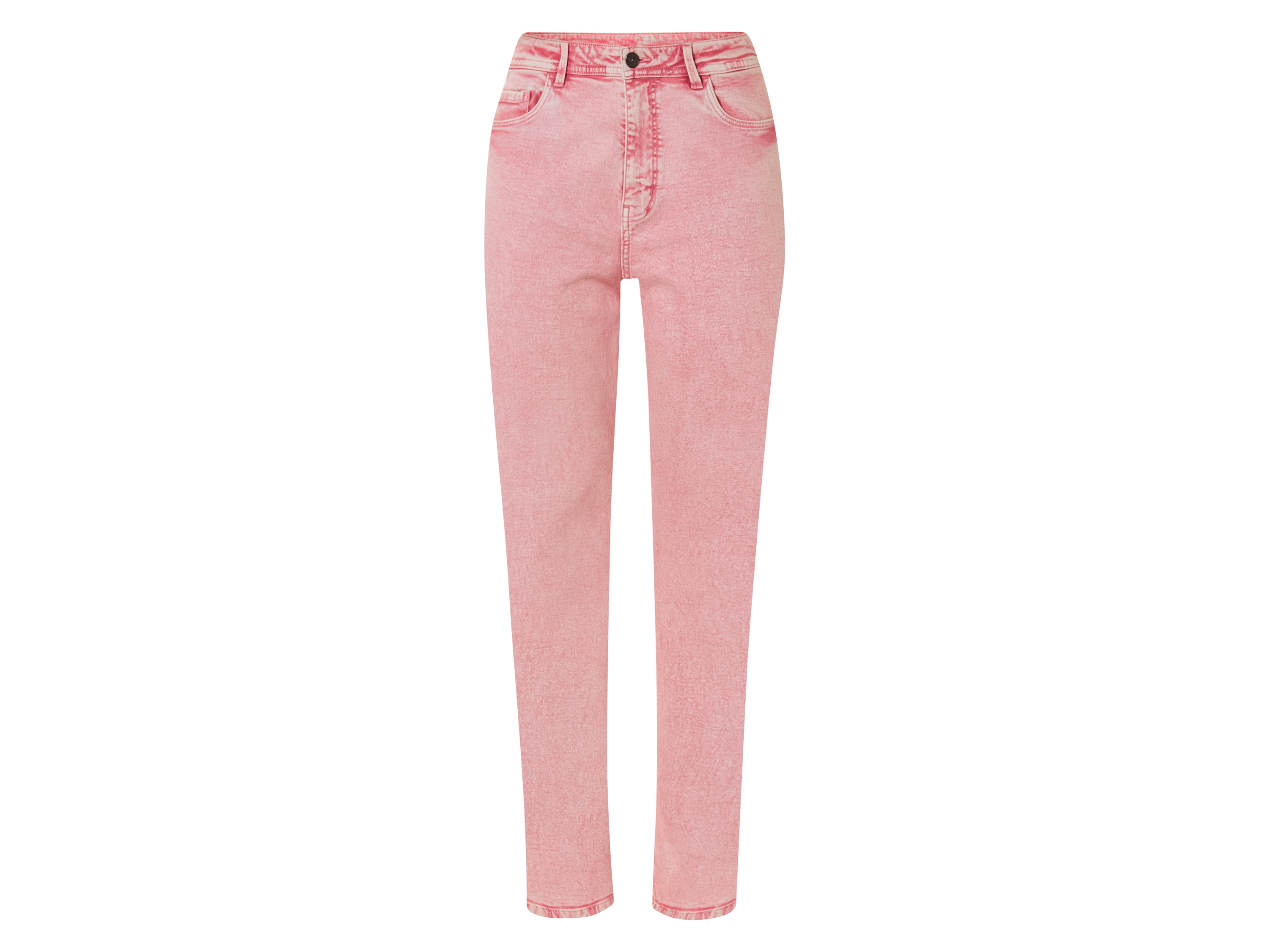 esmara Damski jeans, prosty krój, wysoki stan 38, Różowy
