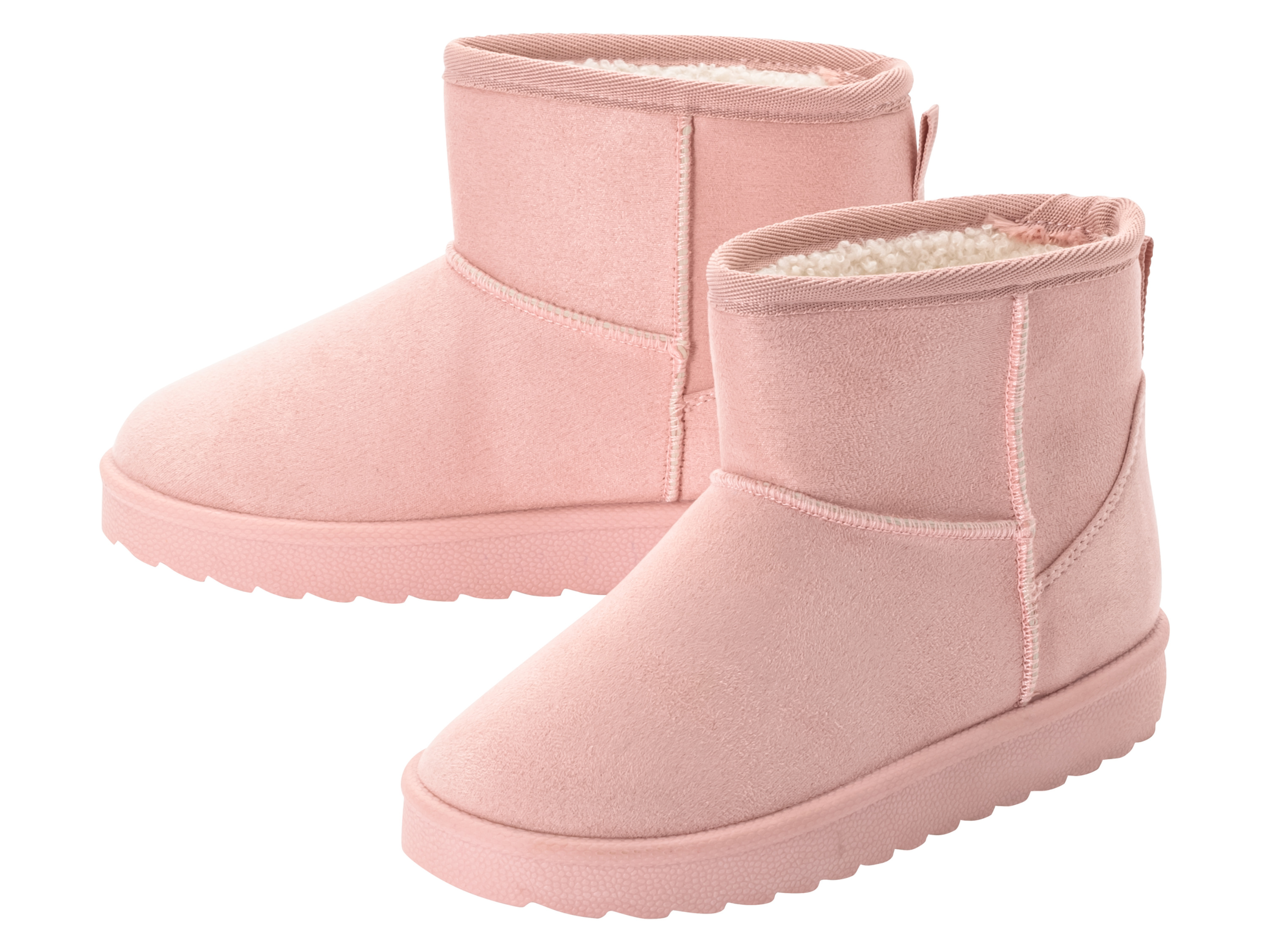 pepperts! Buty zimowe dziecięce z imitacji zamszu 33, Różowy