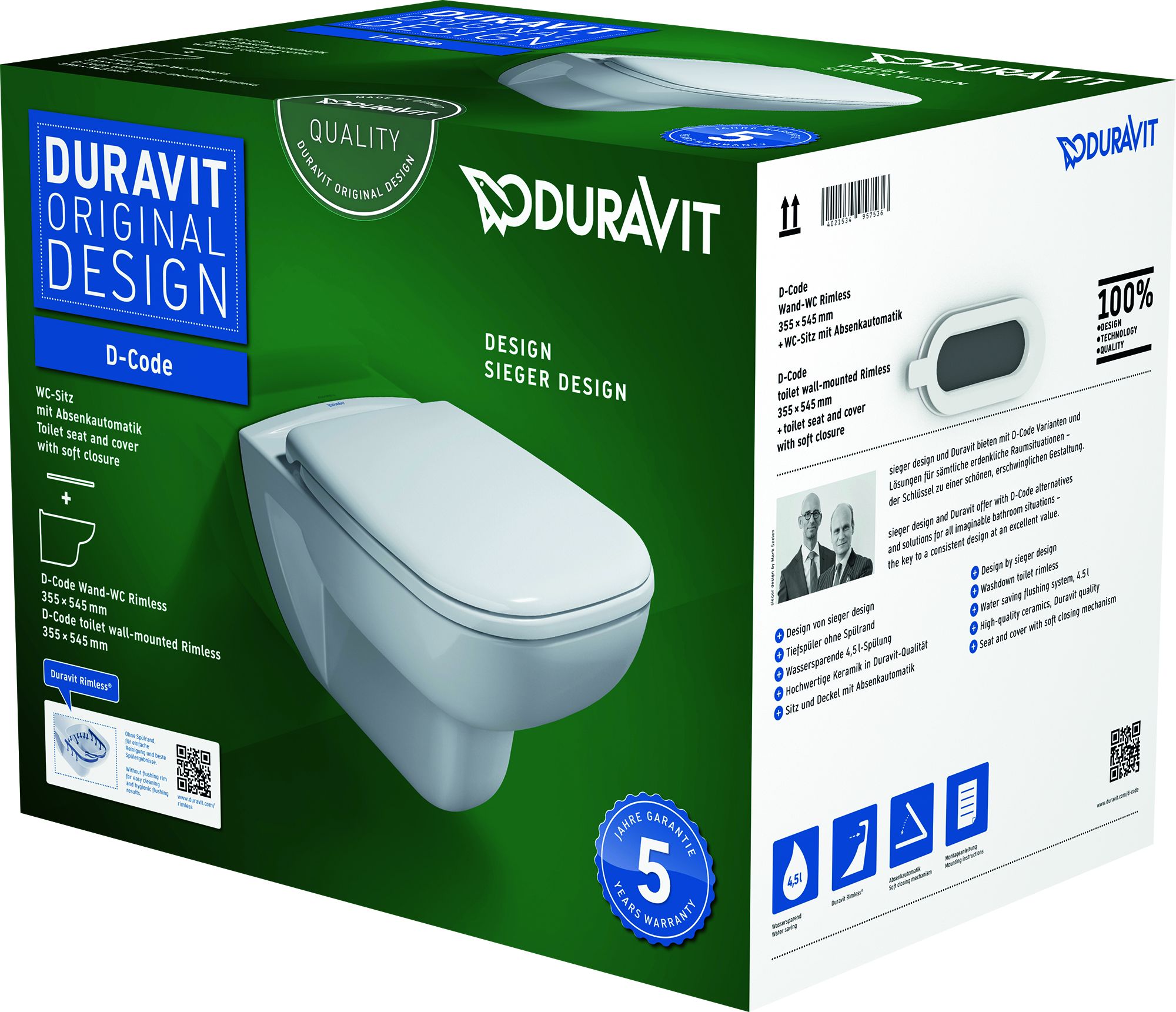 Darmowa Dostawa - Zestaw miska + deska wolnoopadająca Duravit D-Code 45700900A1