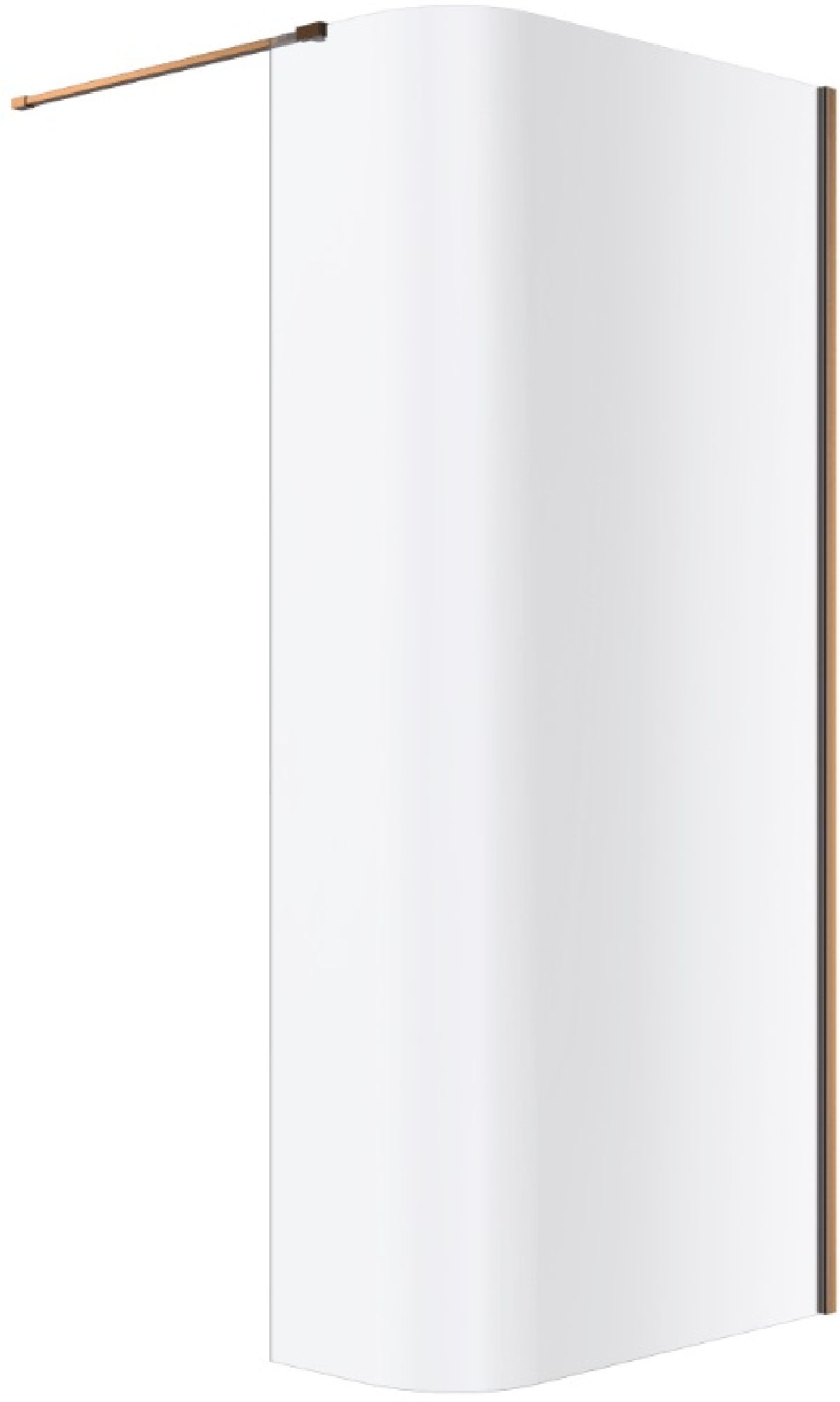 Darmowa Dostawa - Ścianka prysznicowa walk-in 93 cm miedź szczotkowany/szkło przezroczyste Excellent Vidoq KAEX1507930LPCB