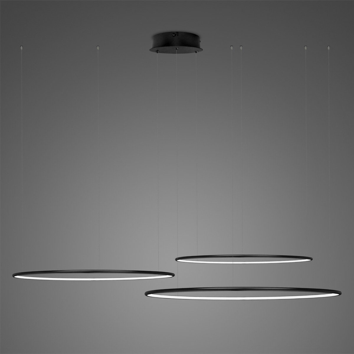 Darmowa Dostawa - Lampa wisząca 3x68 W czarny Altavola Design Ledowe Okręgi LA075CO380in4kblack