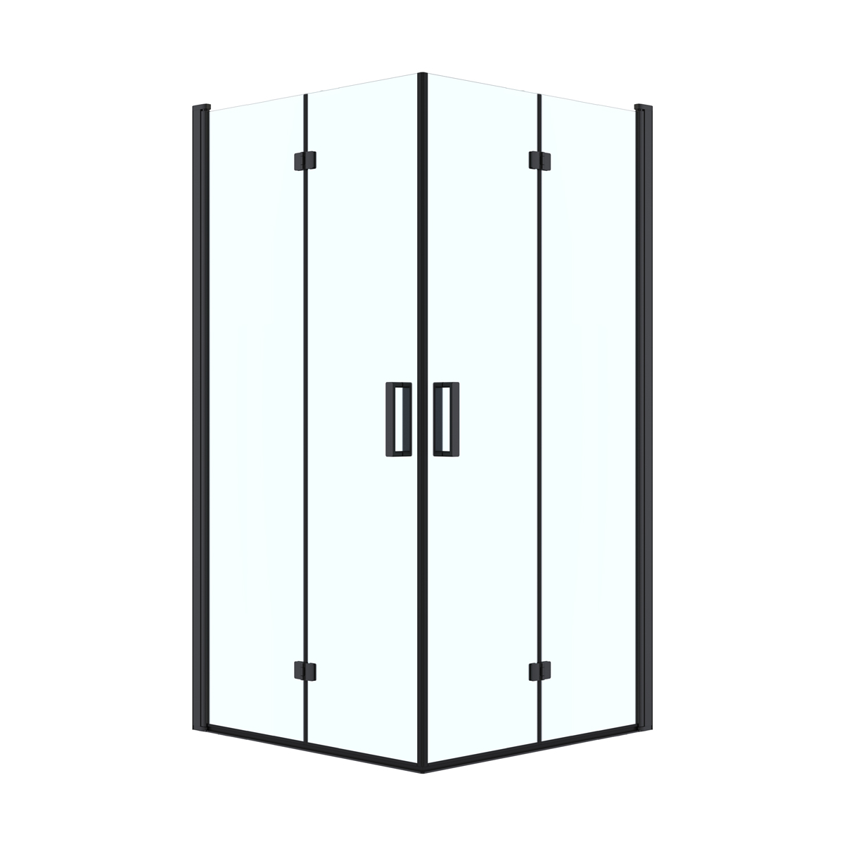 Darmowa Dostawa - Kabina prysznicowa 90x90 cm kwadratowa czarny mat/szkło przezroczyste Oltens Byske 20002300