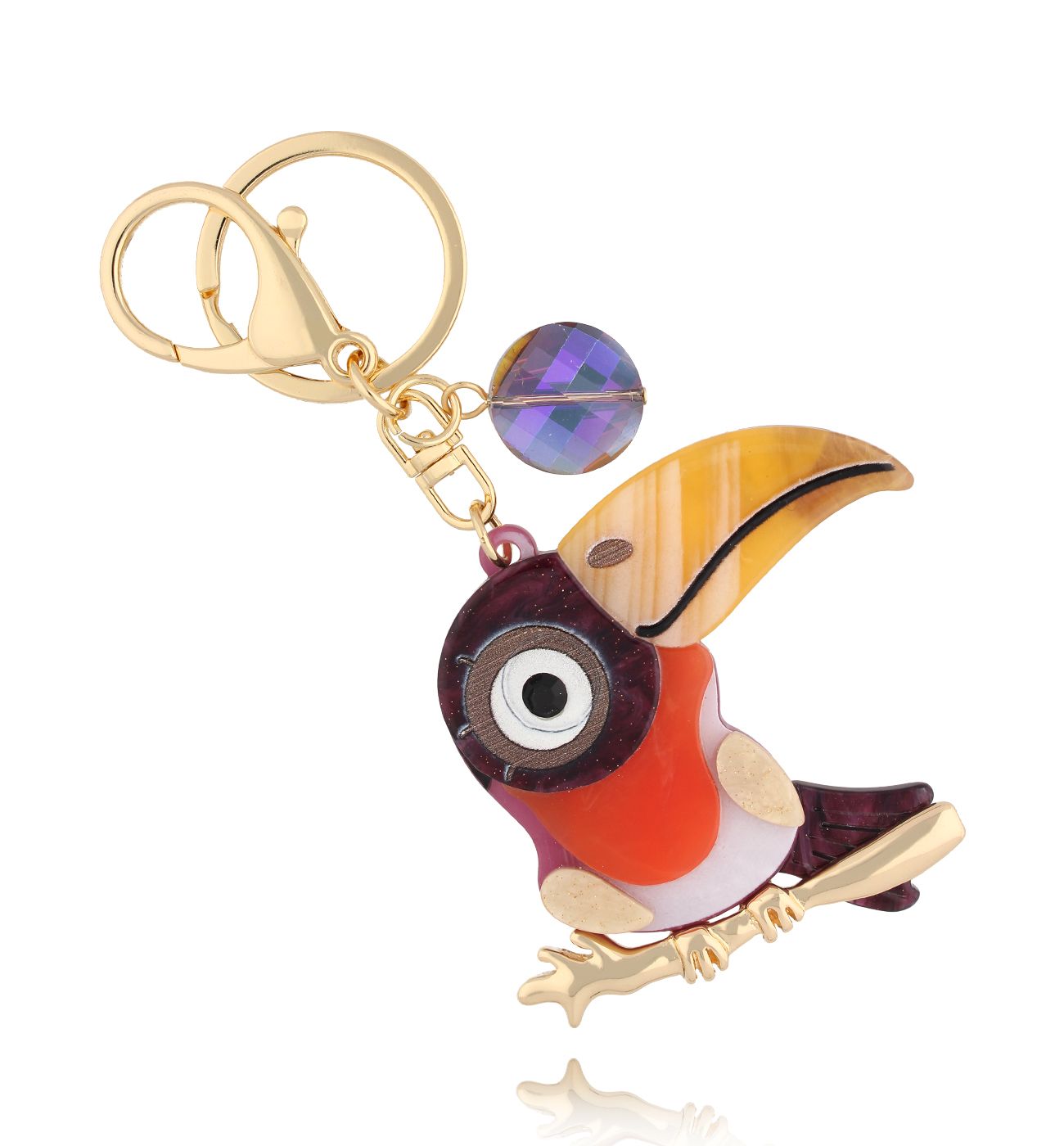 Brelok z kolorowym tukanem Toucan BREZA0091