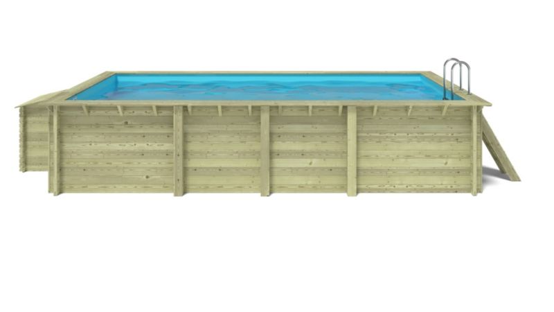 Basen drewniany Aqua ALTANKA 7x3,75 - H.1,45 m - z filtracją i szafką na osprzęt, BAS7308OSPL+SZA, 1szt.