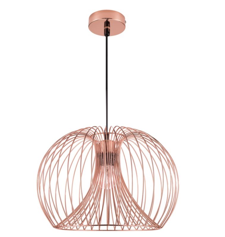 Lampa wisząca GoodHome Dharug 1-punktowa E27 miedź