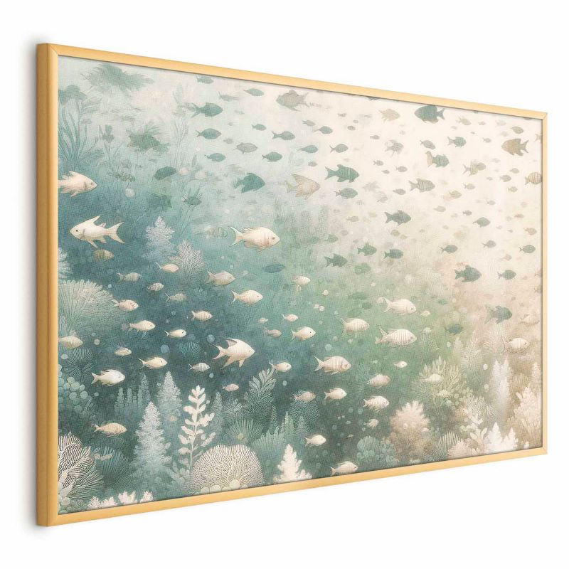 Plakat Artgeist Morski świat 30x21 cm z ramą złotą 1 szt