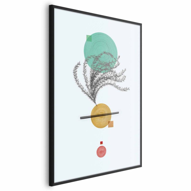 Plakat Artgeist Roślinna kompozycja 40x60 cm z ramą czarną 1 szt