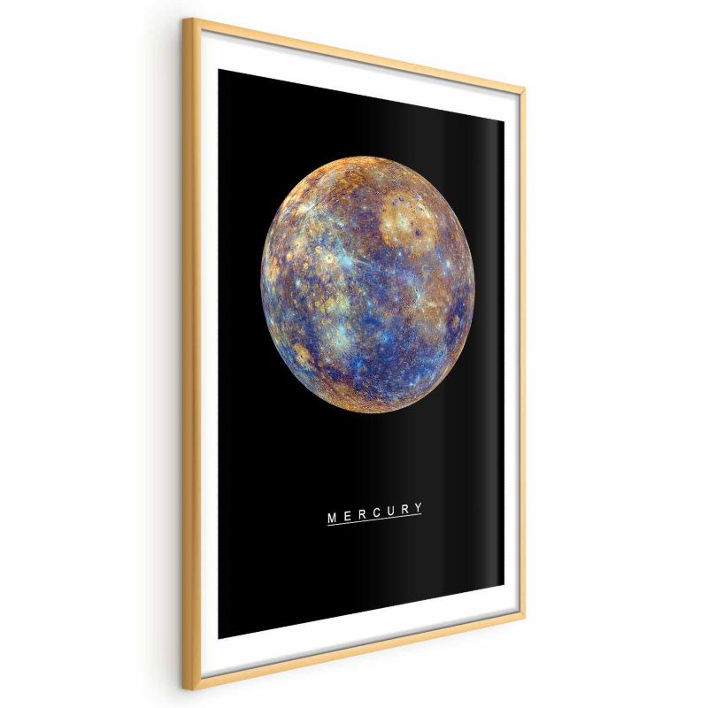 Plakat Artgeist Merkury 29,7x42 cm z ramą złotą 1 szt