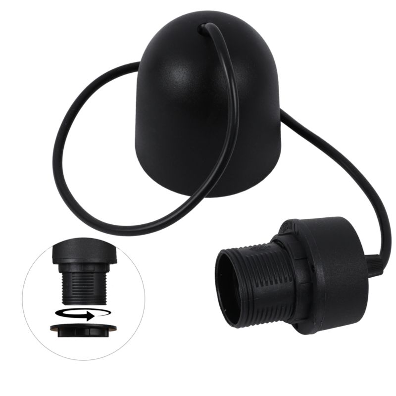 Linka zawiesie do lampy Light Home LH 1x E27 półkole czarny 1szt.